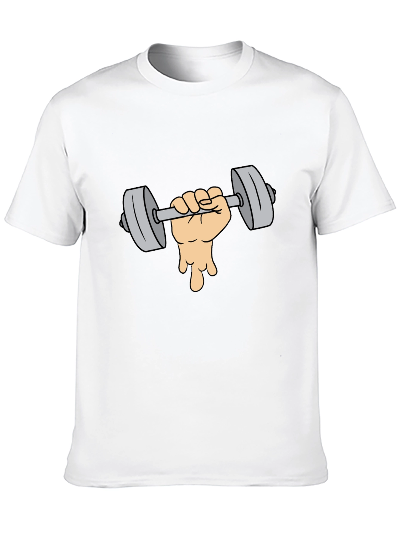 Black Weightlifting Hand Graphic Tee - Black Cotton Blend view 10