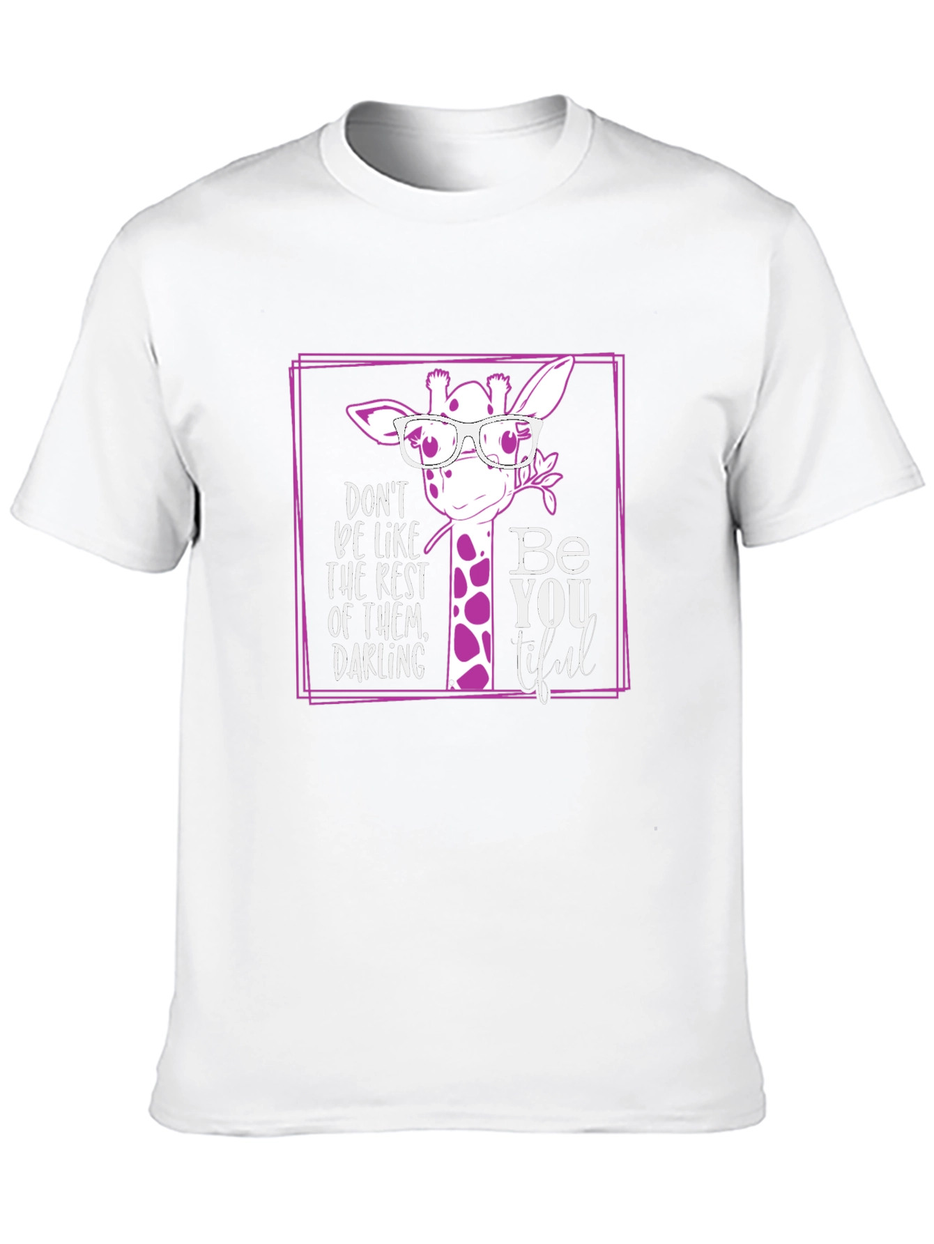 Black Be You Tiful Giraffe T-Shirt view 10