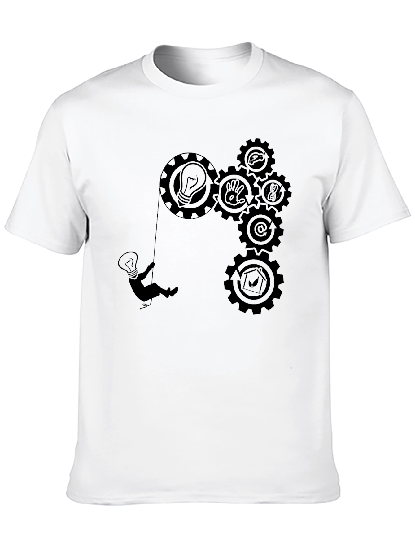 Black Creative Gears T-Shirt - Mens Black Graphic Tee view 10