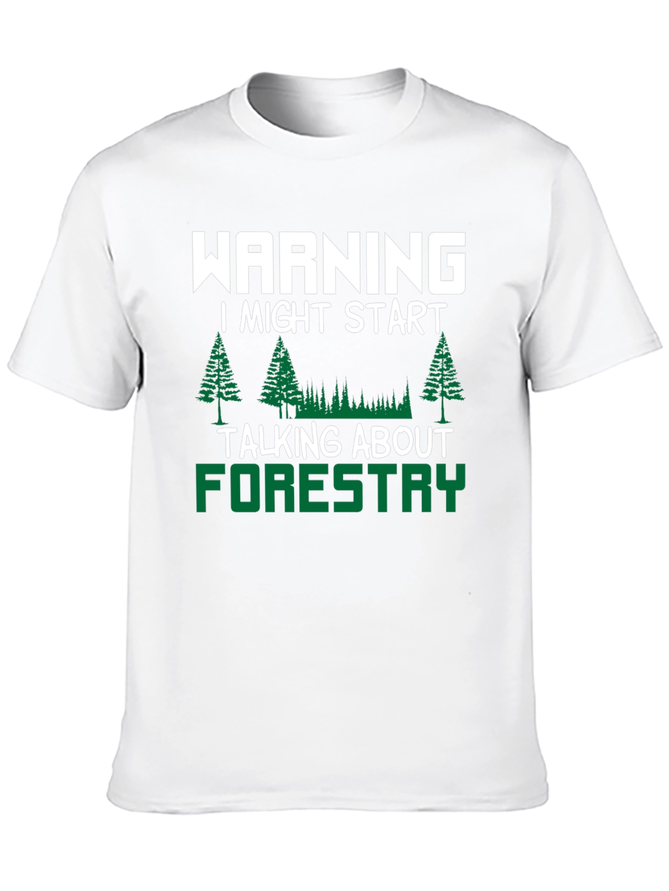 Black Warning Forestry T-Shirt view 10