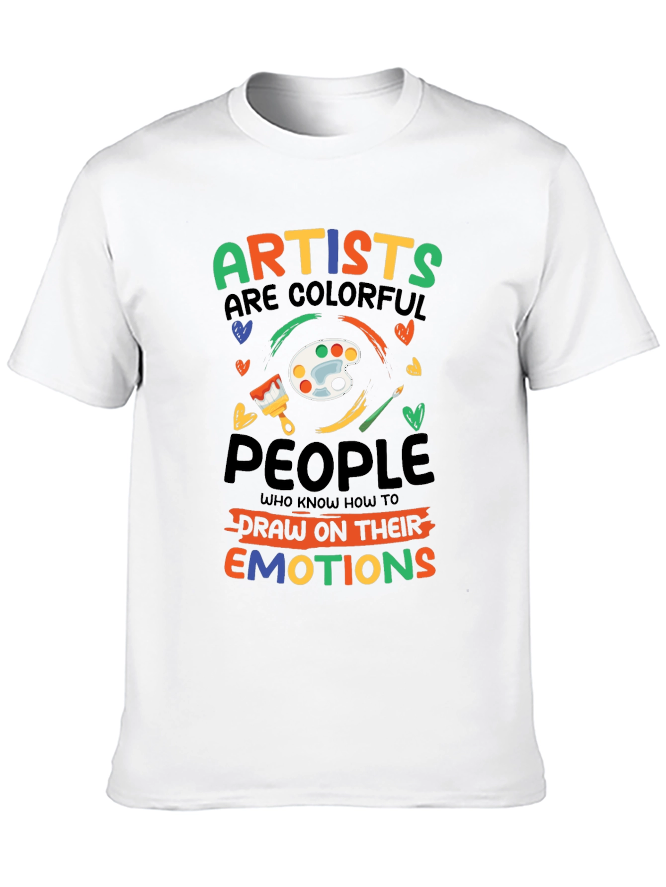 Black Colorful Artist T-Shirt: Draw Your Emotions view 10