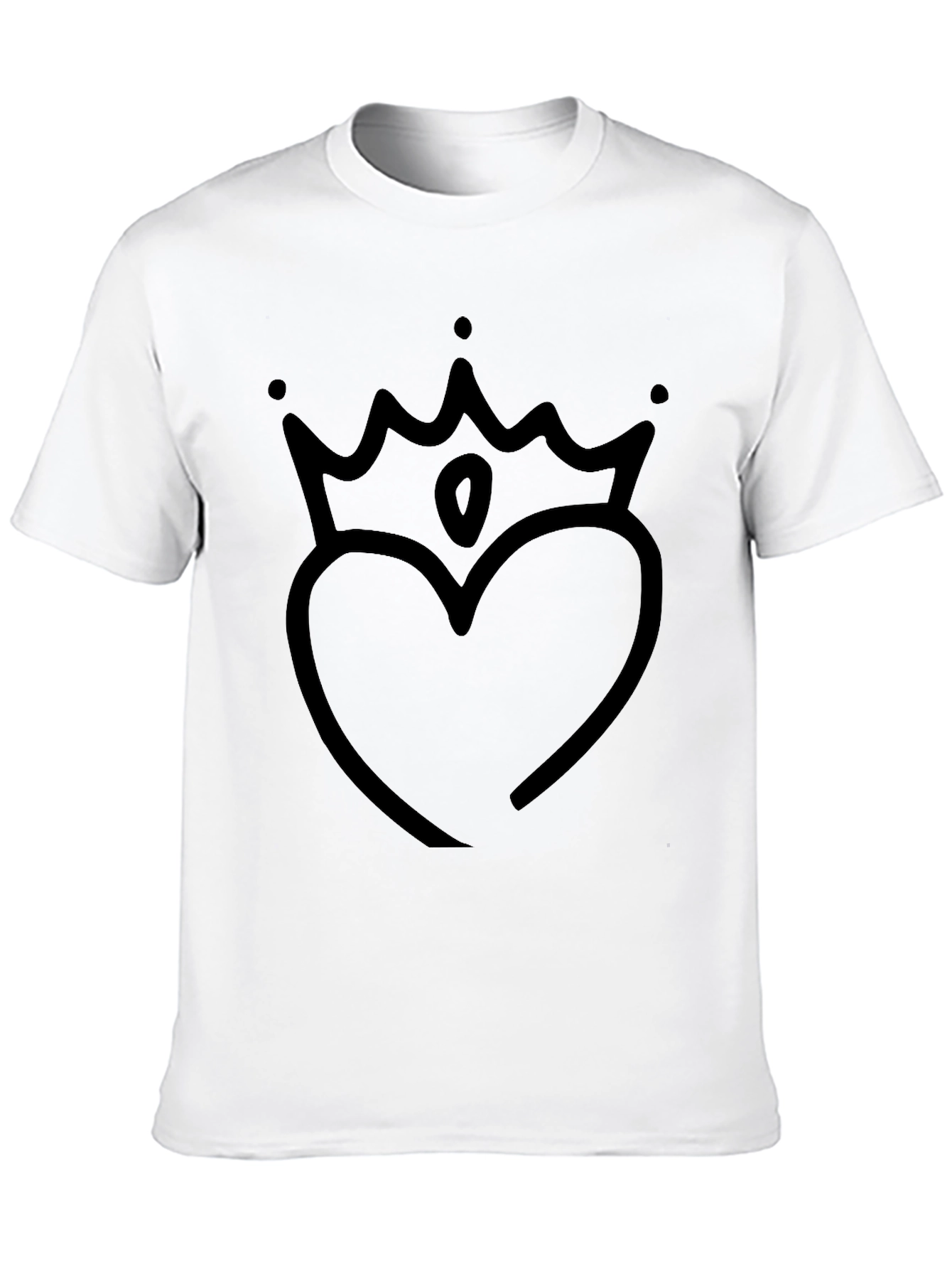 Black Heart Crown Graphic Tee - Stylish Unisex T-Shirt view 10