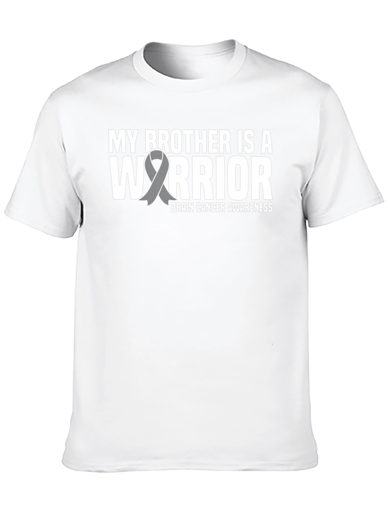 Black My Brother Is A Warrior Brain Cancer Awareness T-Shirt view 10