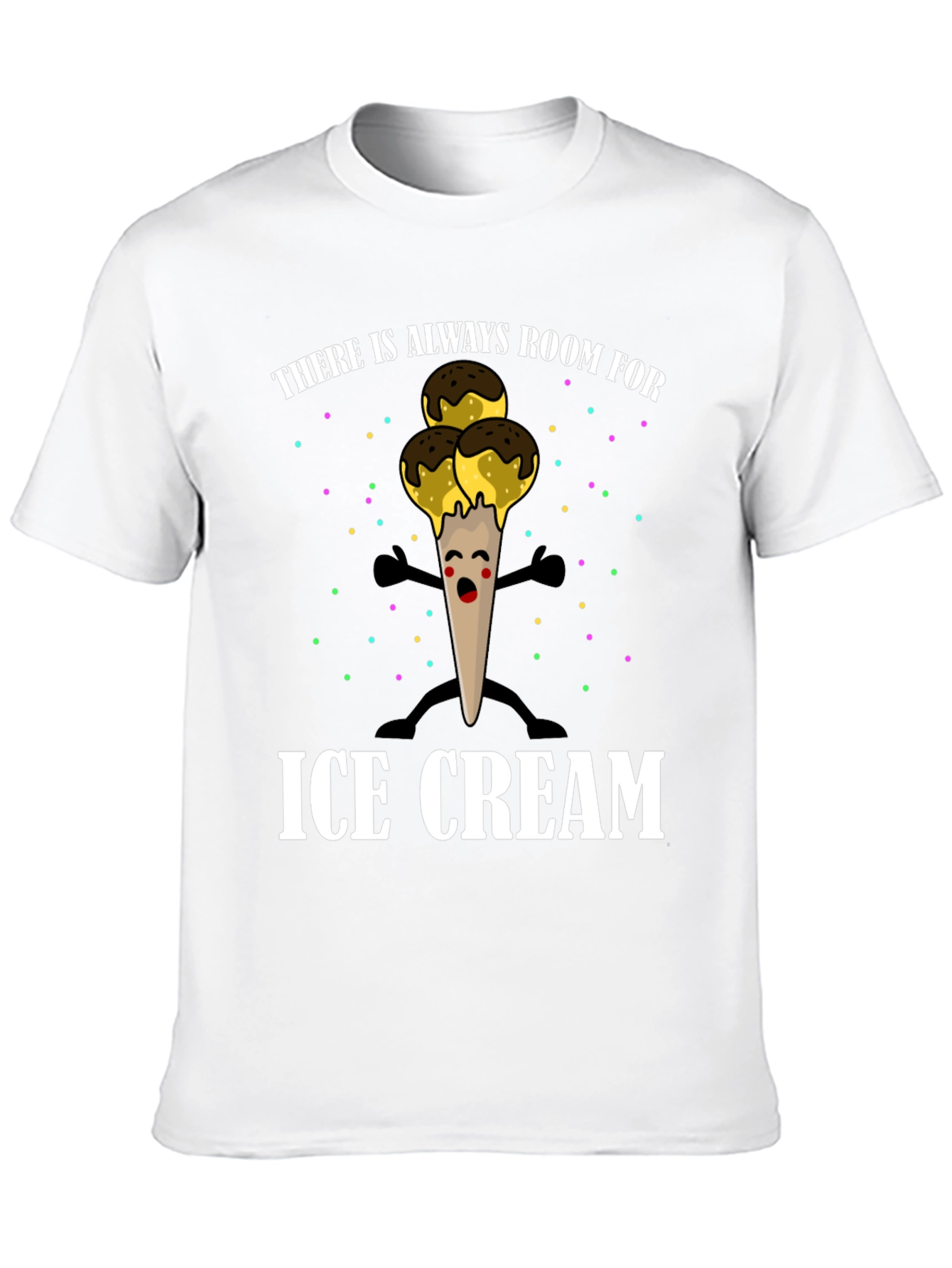 Black Ice Cream Graphic T-Shirt - Always Room! view 10