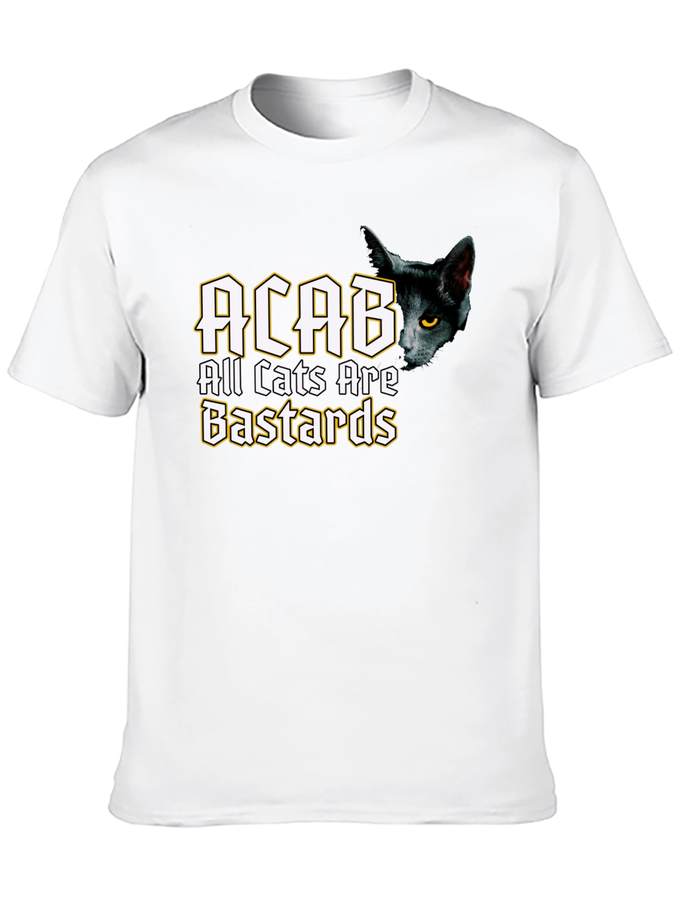 Black ACAB All Cats Are Bastards Black T-Shirt view 10
