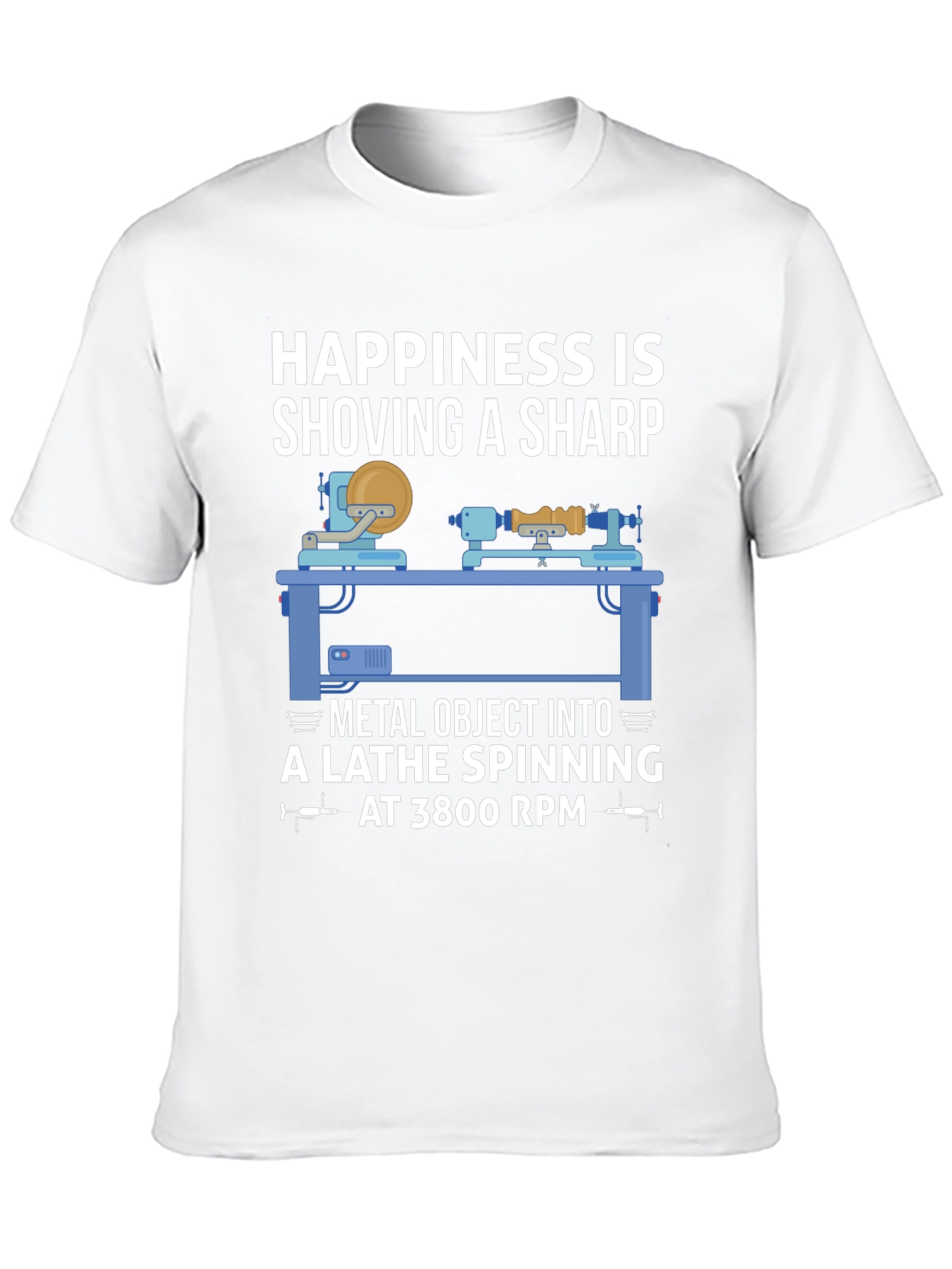 Black Lathe Spinning T-Shirt - Happiness is... view 10
