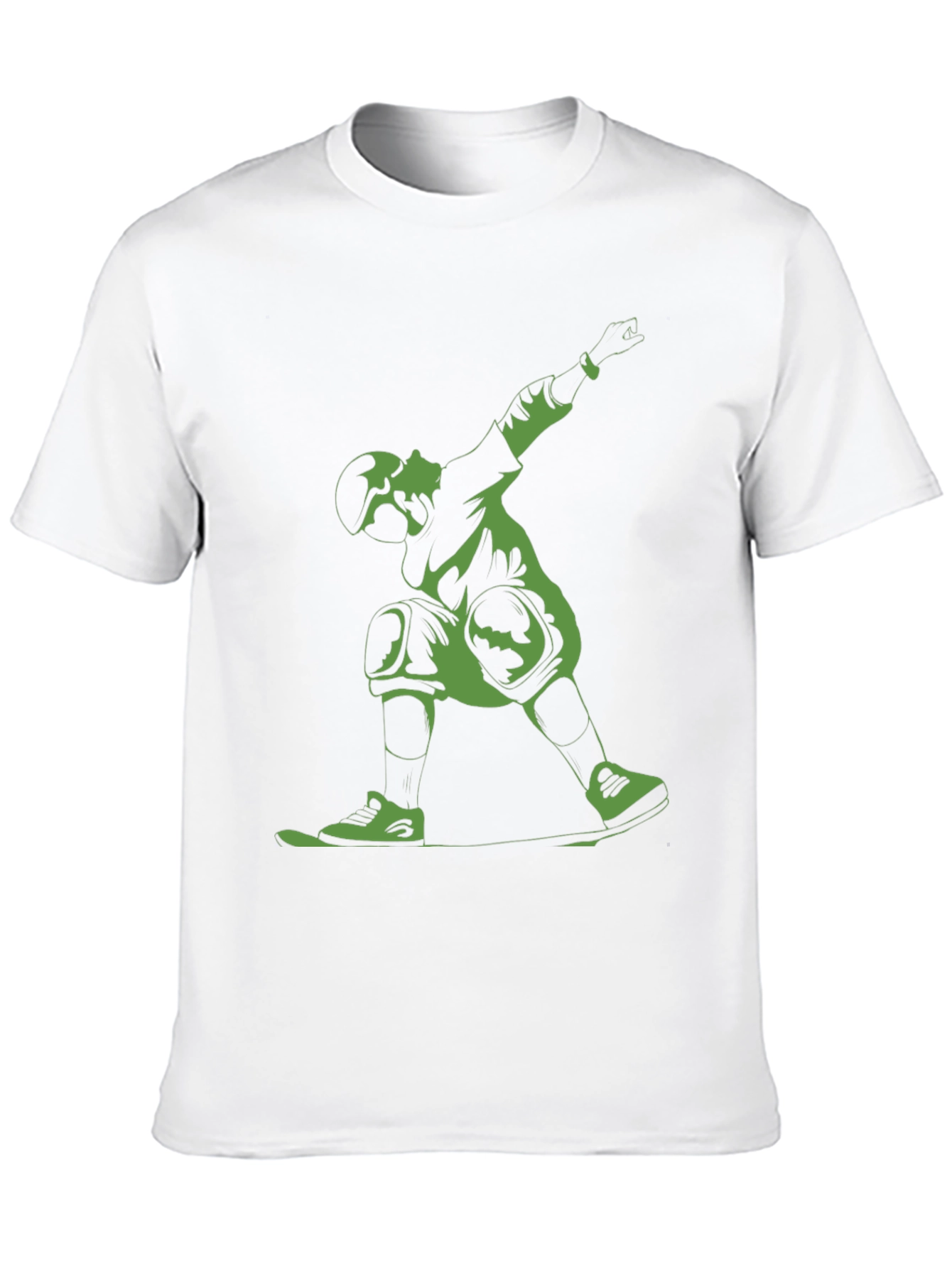 Black Skateboarder Graphic Tee - Black Cotton Blend view 10