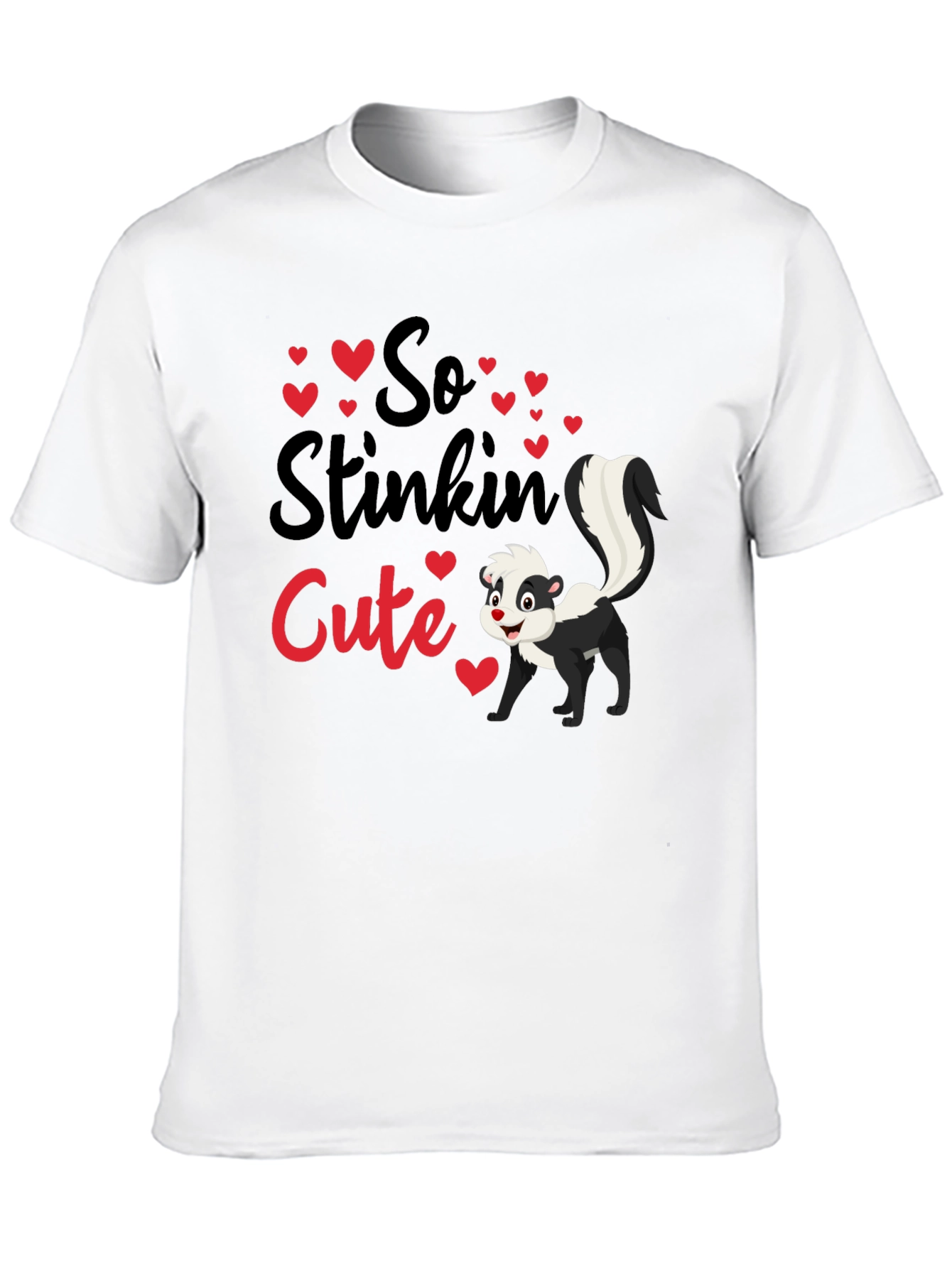 Black So Stinkin' Cute Skunk T-Shirt view 10