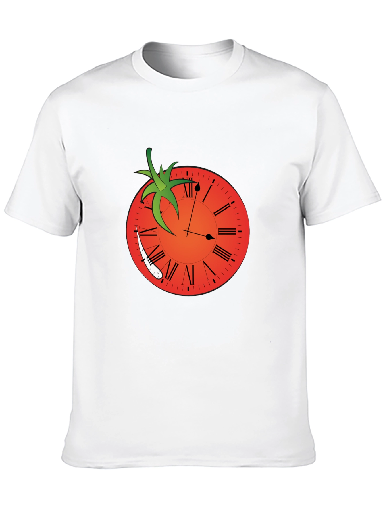 Black Tomato Clock Graphic Tee - Unique Design view 10