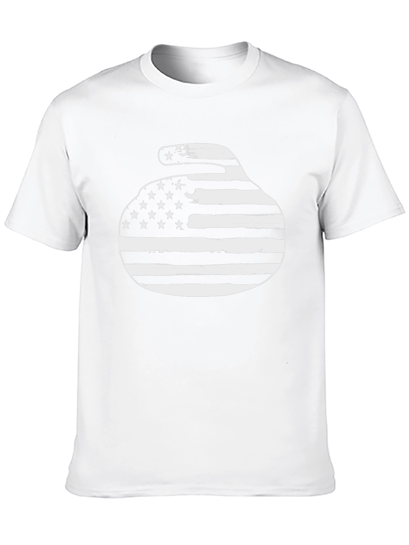 Black American Flag Curling Stone Graphic Tee view 10