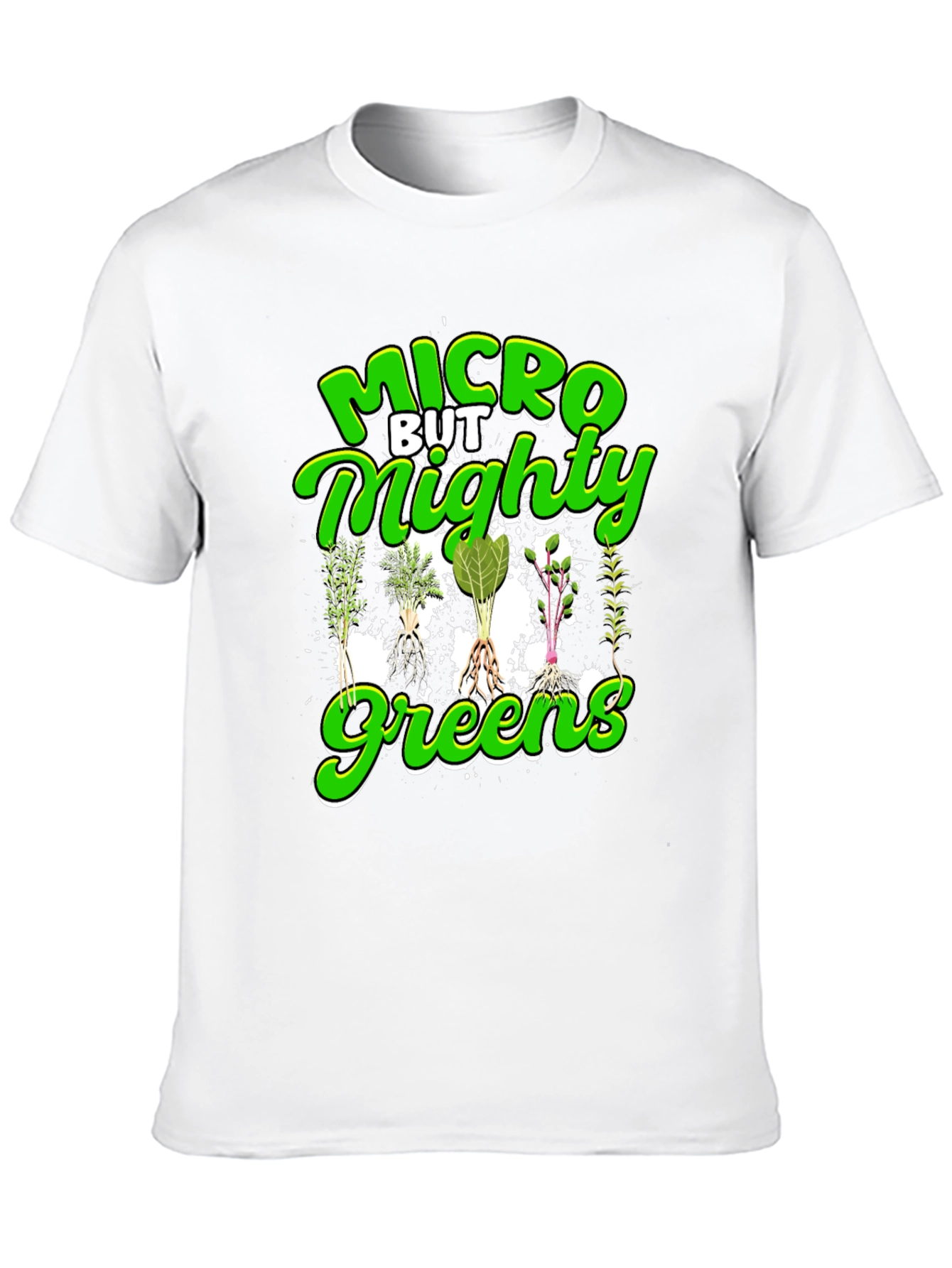 Black Micro But Mighty Greens T-Shirt - Black view 10