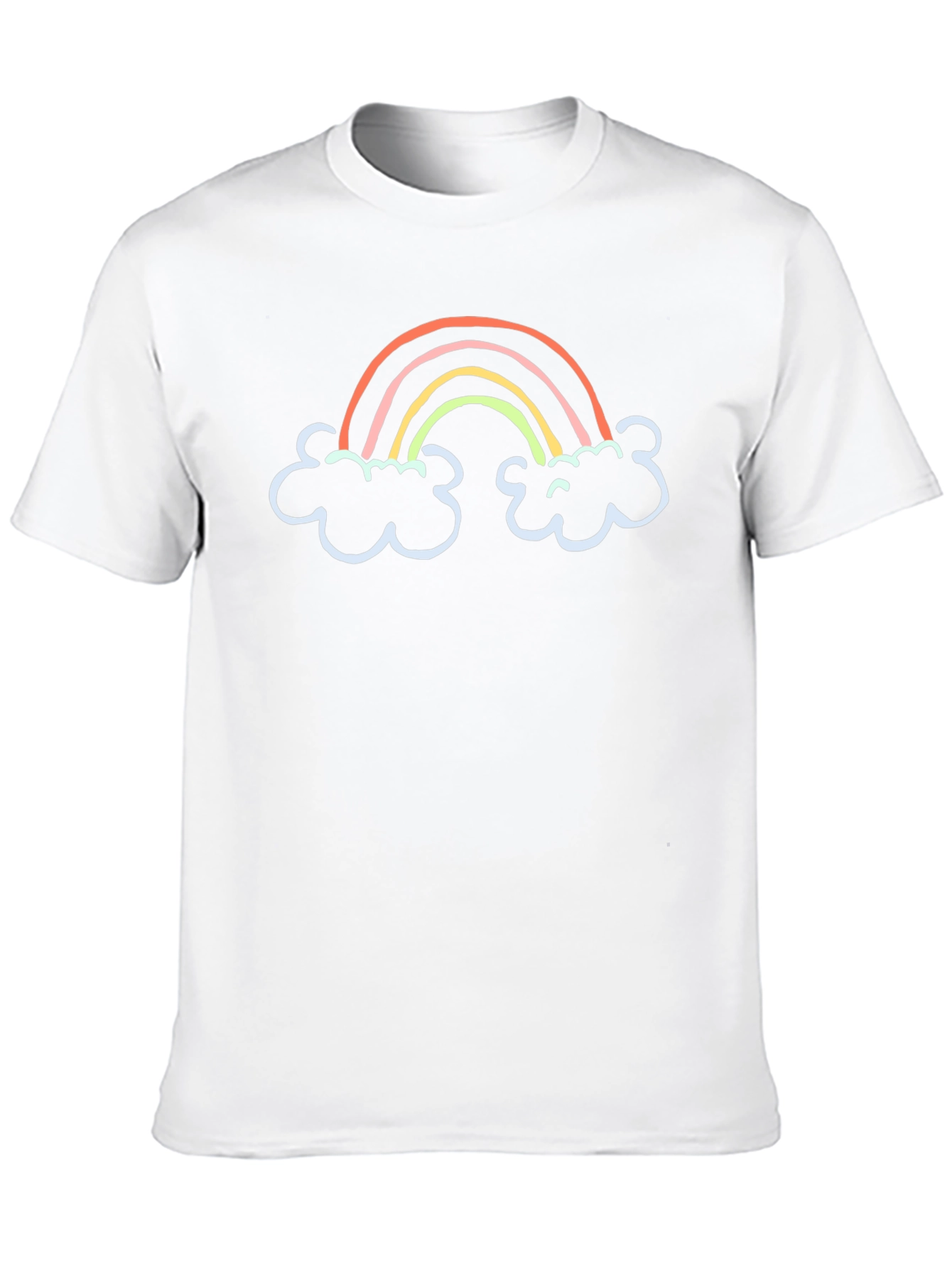 Black Rainbow Cloud Graphic Tee - Black Unisex T-Shirt view 10