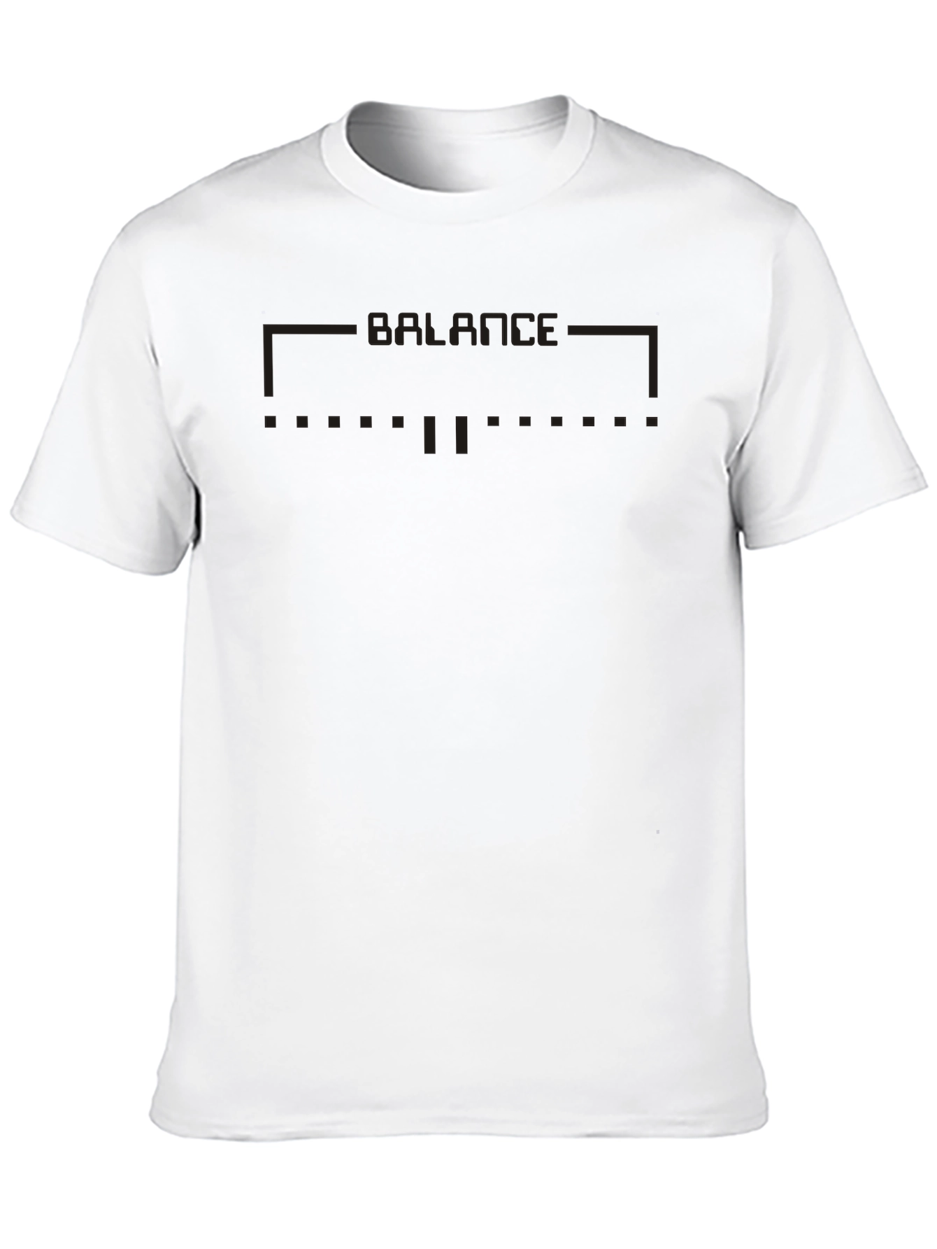 Black Balance Graphic Print Crew Neck T-Shirt - Black view 10