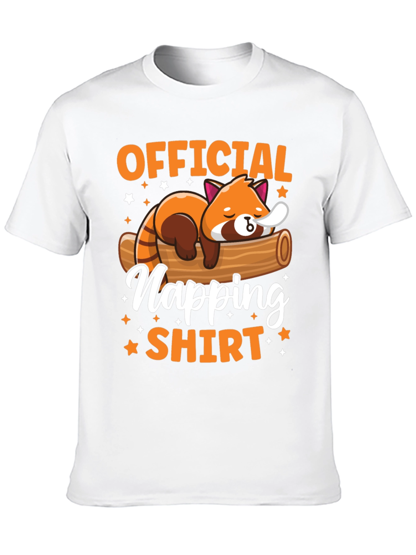 Black Official Napping Shirt - Red Panda Design view 10