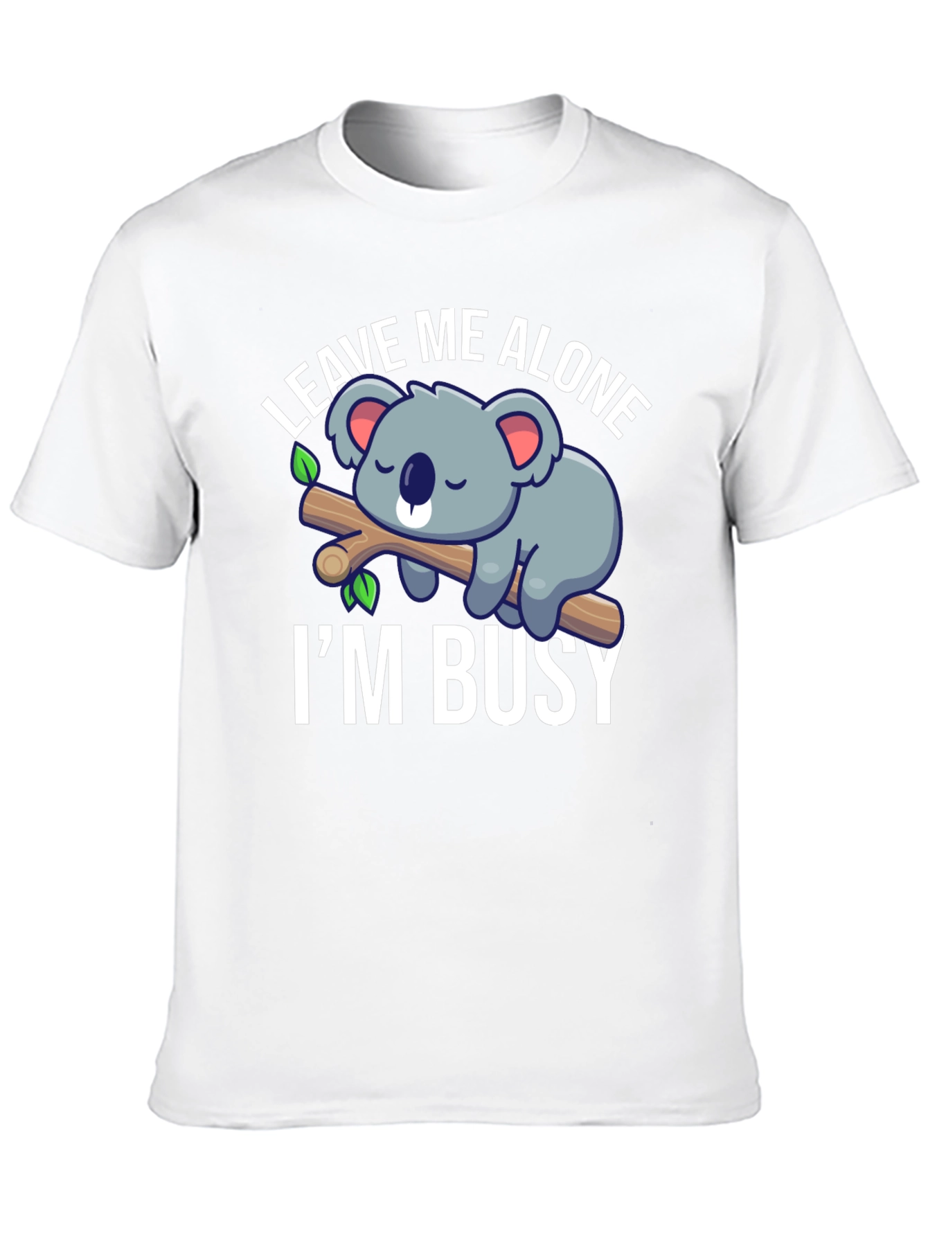 Black Leave Me Alone I'm Busy Koala Graphic T-Shirt view 10