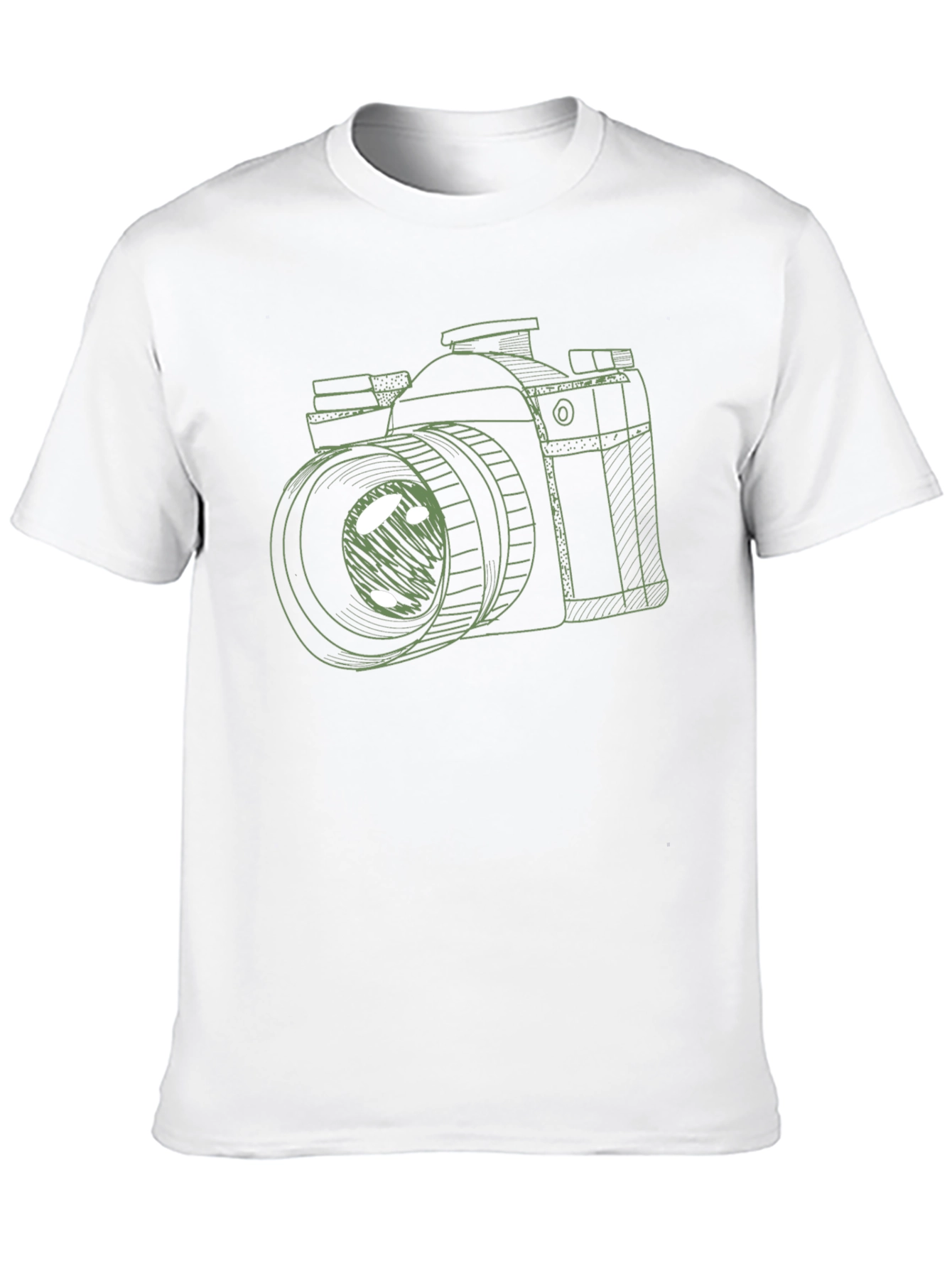 Black Retro Camera Graphic Tee - Black Cotton T-Shirt view 10