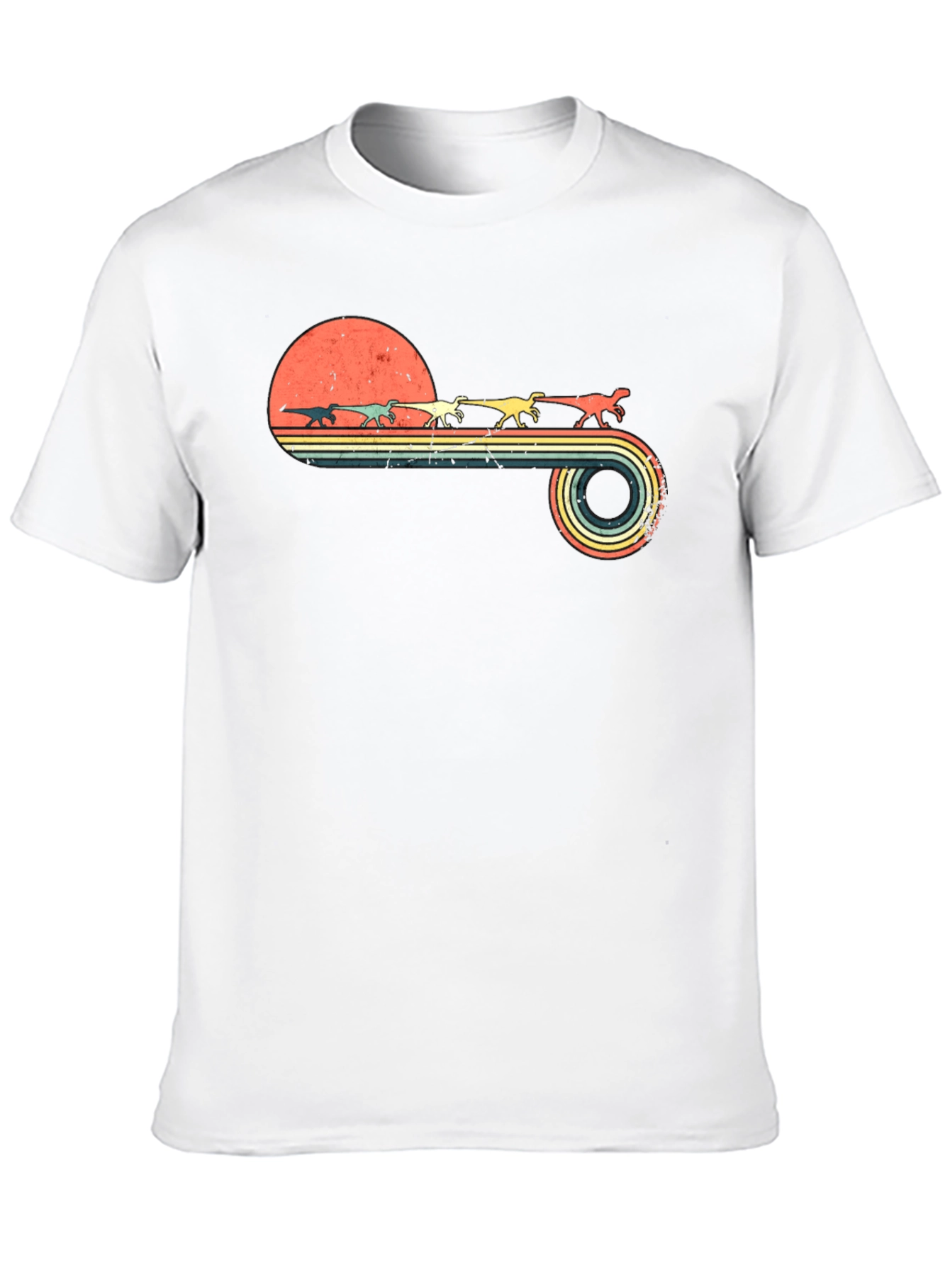 Black Retro Dinosaur T-Shirt - Vintage Style view 10