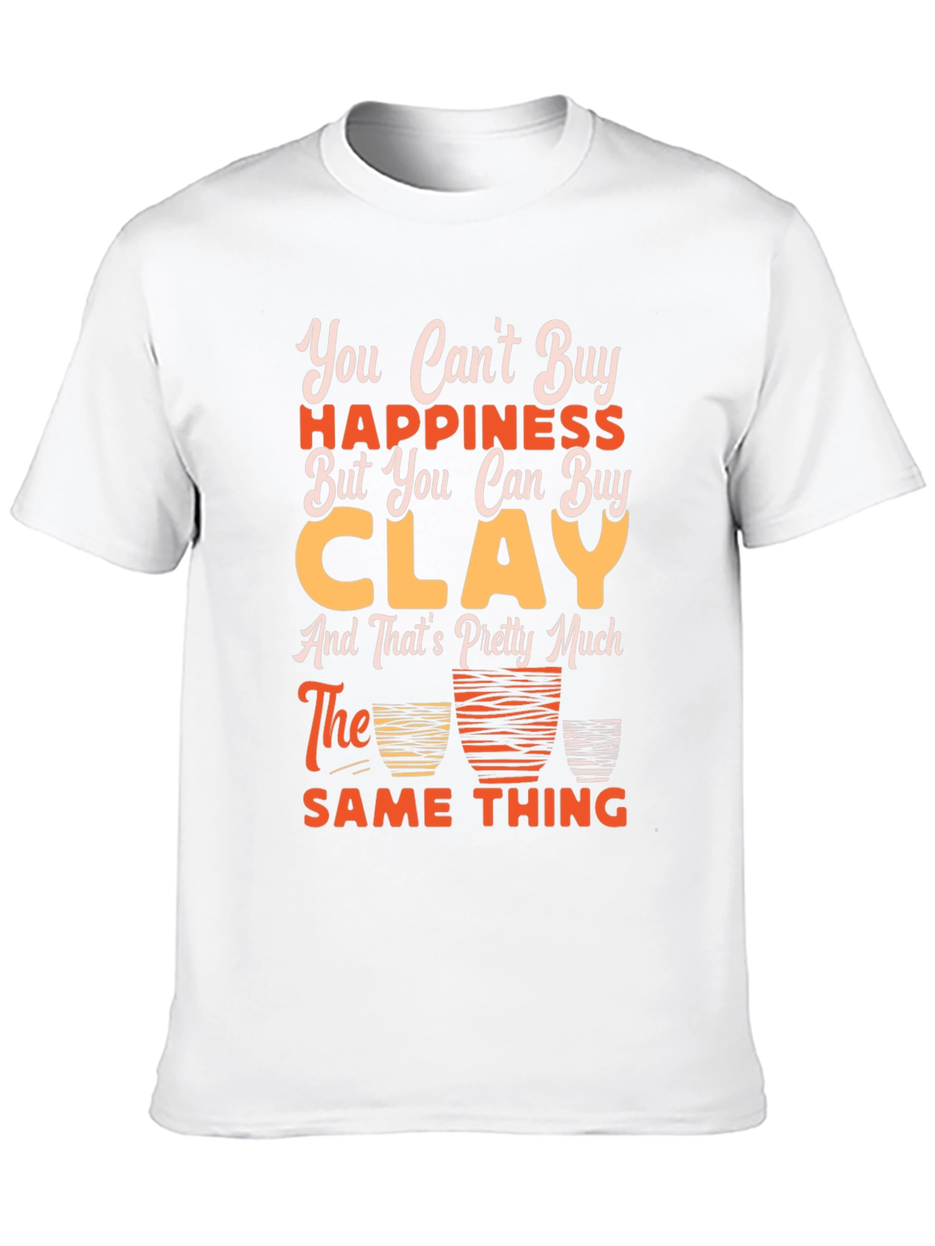Black Funny Clay Pottery T-Shirt - Buy Clay = Happiness! view 10