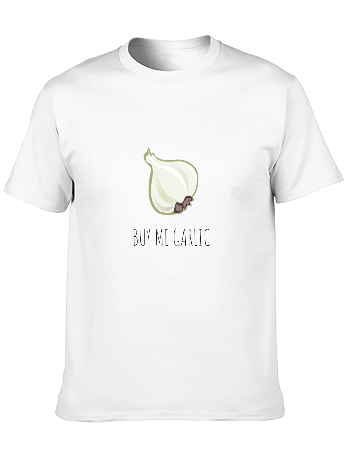 Black Buy Me Garlic T-Shirt - Novelty Foodie Tee view 10