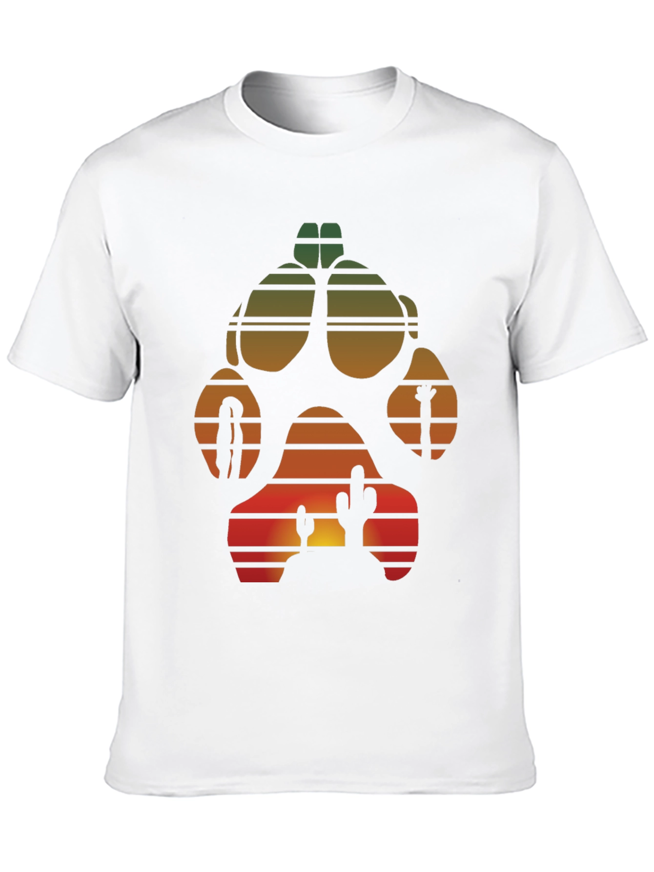 Black Desert Paw Print Graphic Tee - Stylish Unisex T-Shirt view 10