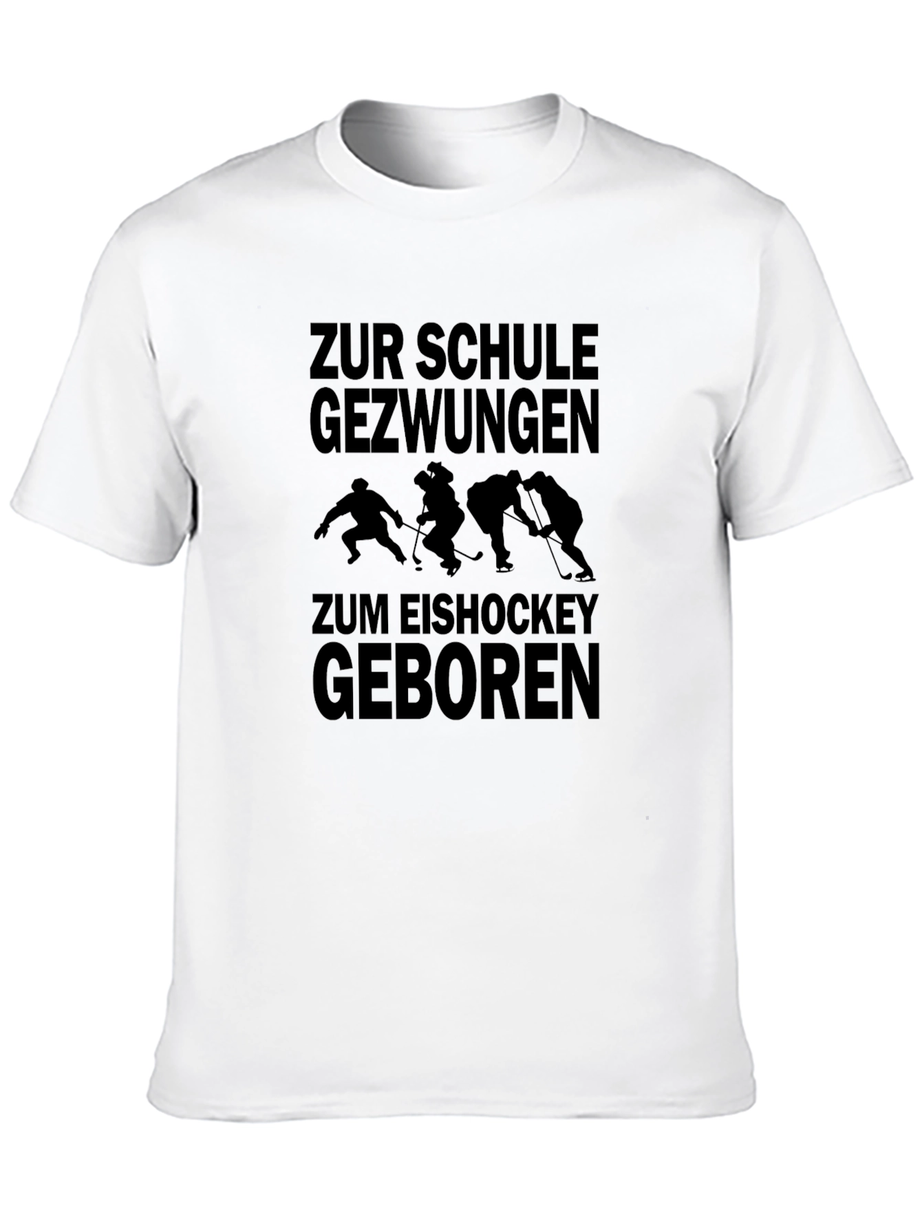 Black Ice Hockey Fan T-Shirt - German Text Design view 10