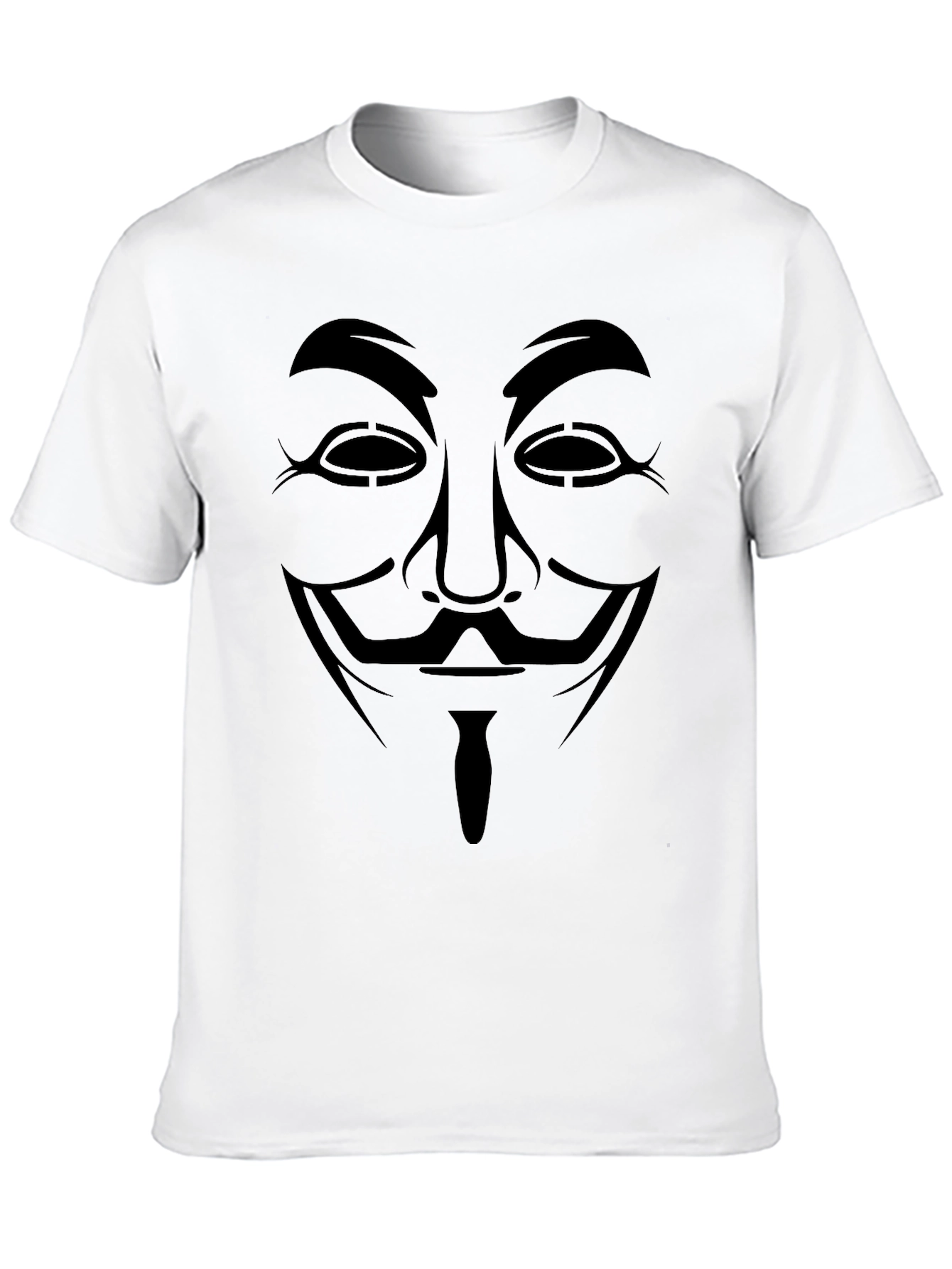 Black Anonymous Mask Graphic Tee - Black T-Shirt view 10