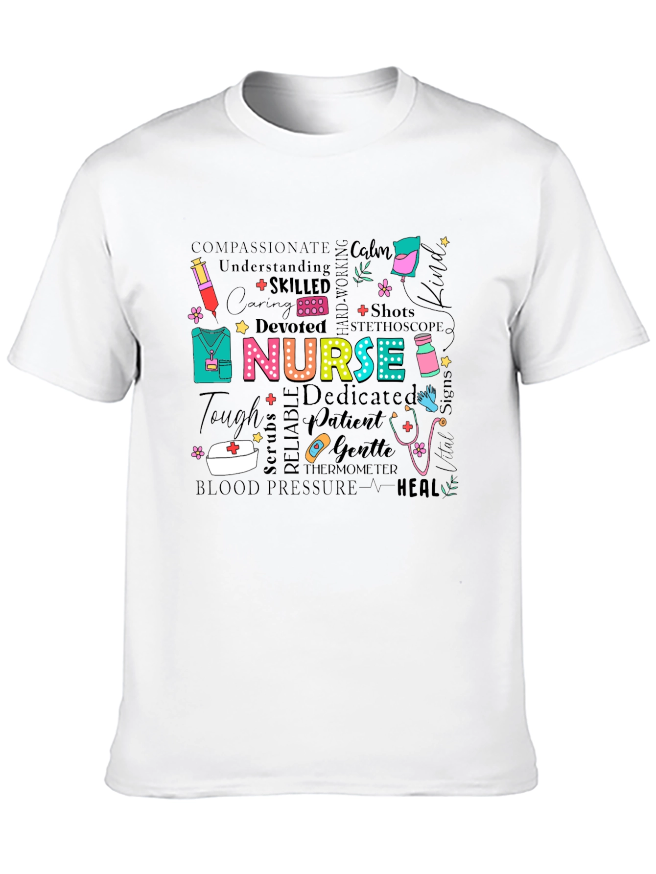 Black Nurse Graphic T-Shirt - Medical Professional Apparel view 10
