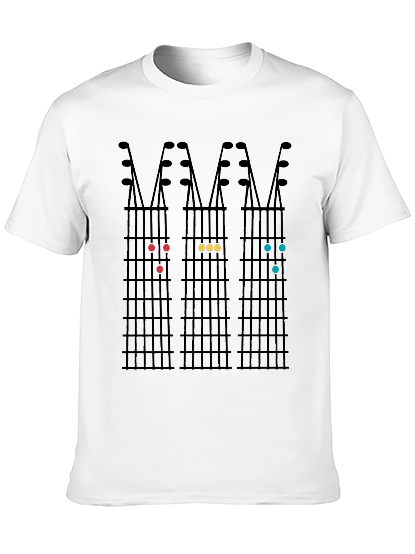 Black Guitar Chord T-Shirt - Music Lover's Tee view 10
