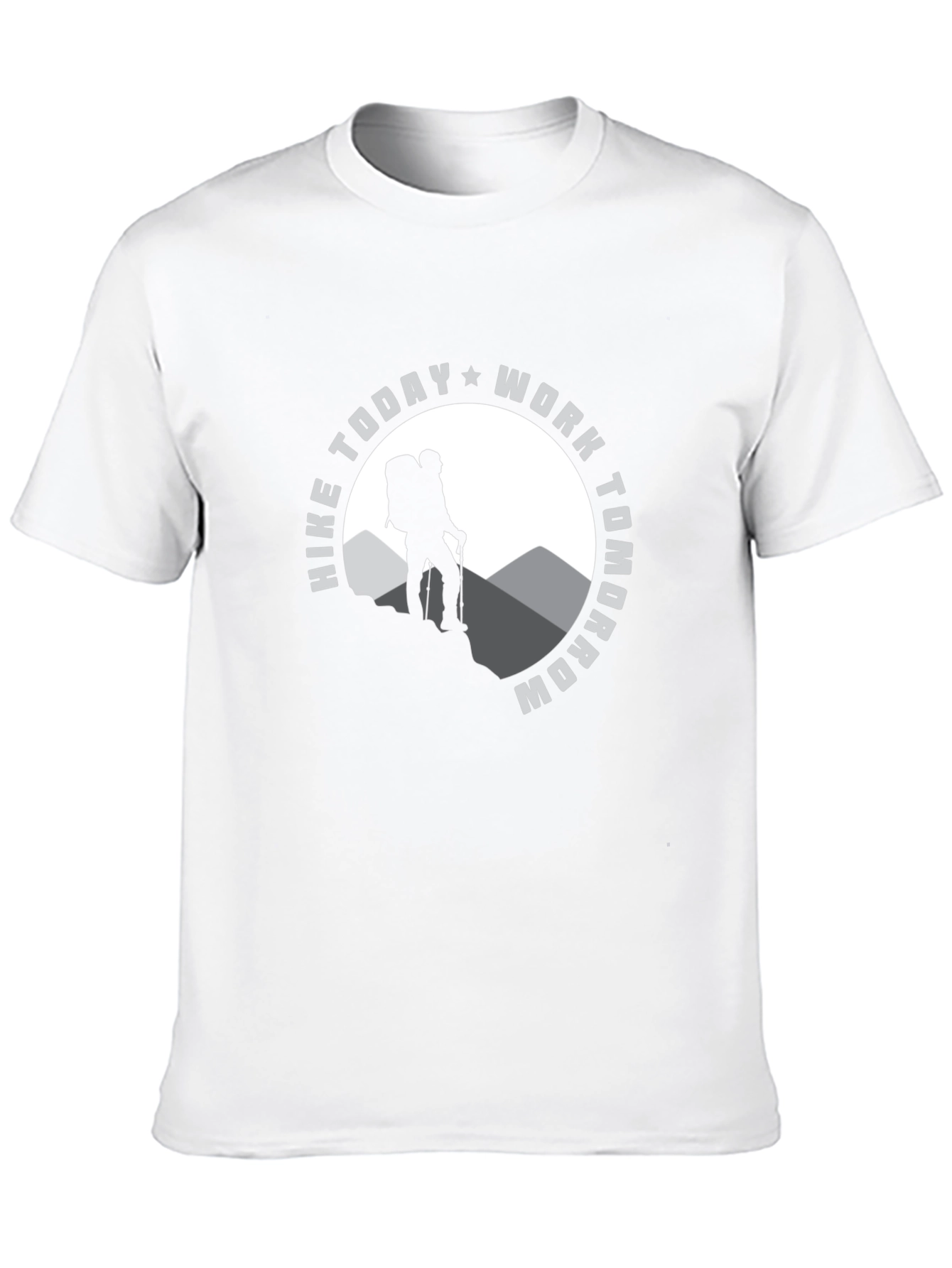 Black Hike Today Work Tomorrow Graphic T-Shirt view 10