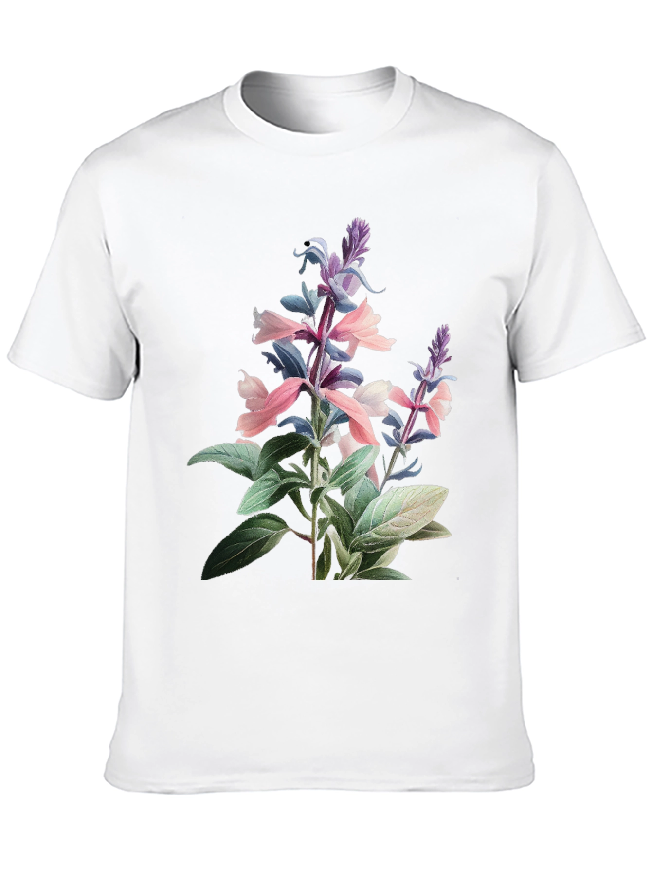 Black Floral Print Black T-Shirt view 10