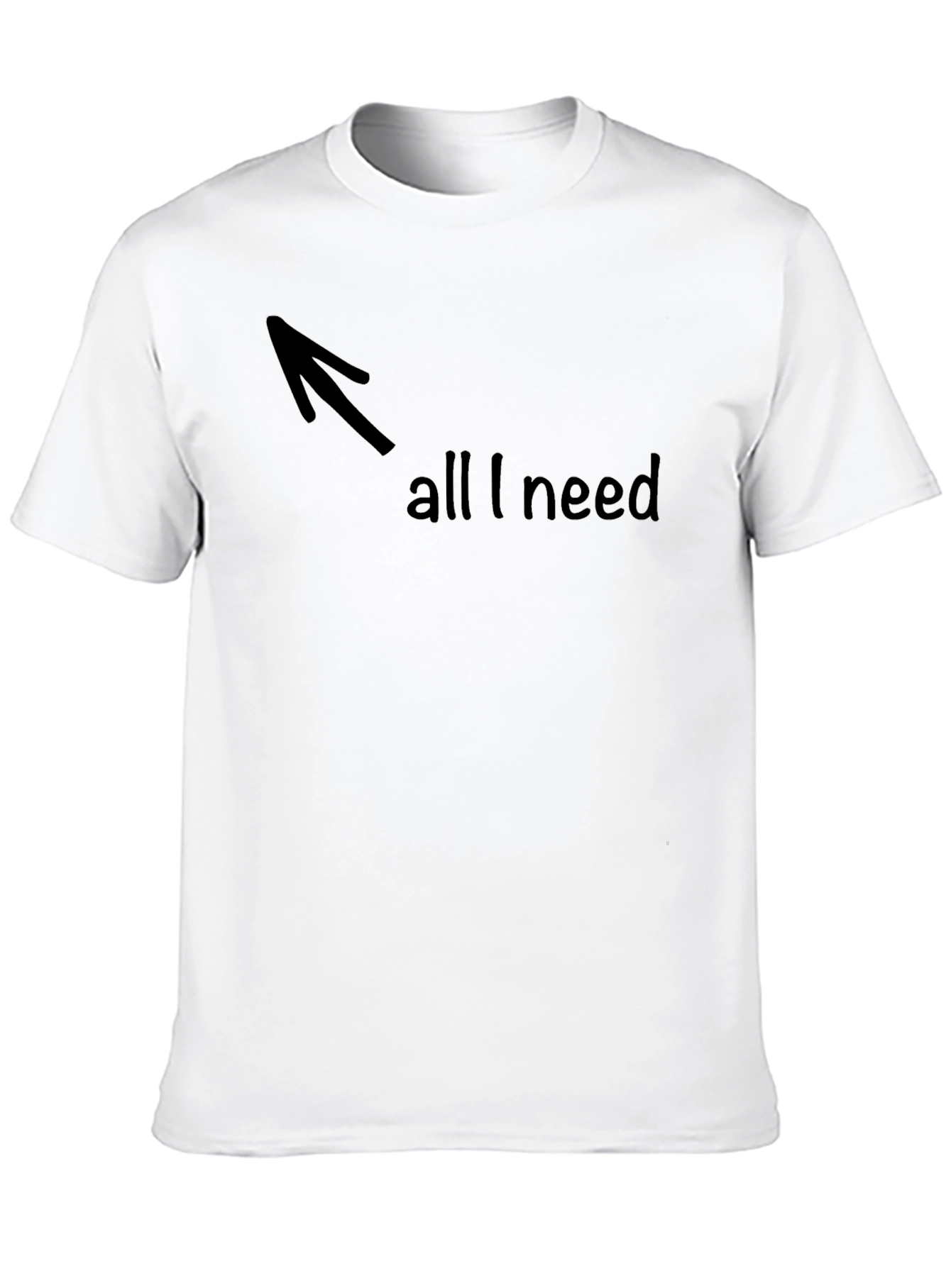 Black All I Need Arrow Graphic T-Shirt - Soft Cotton view 10