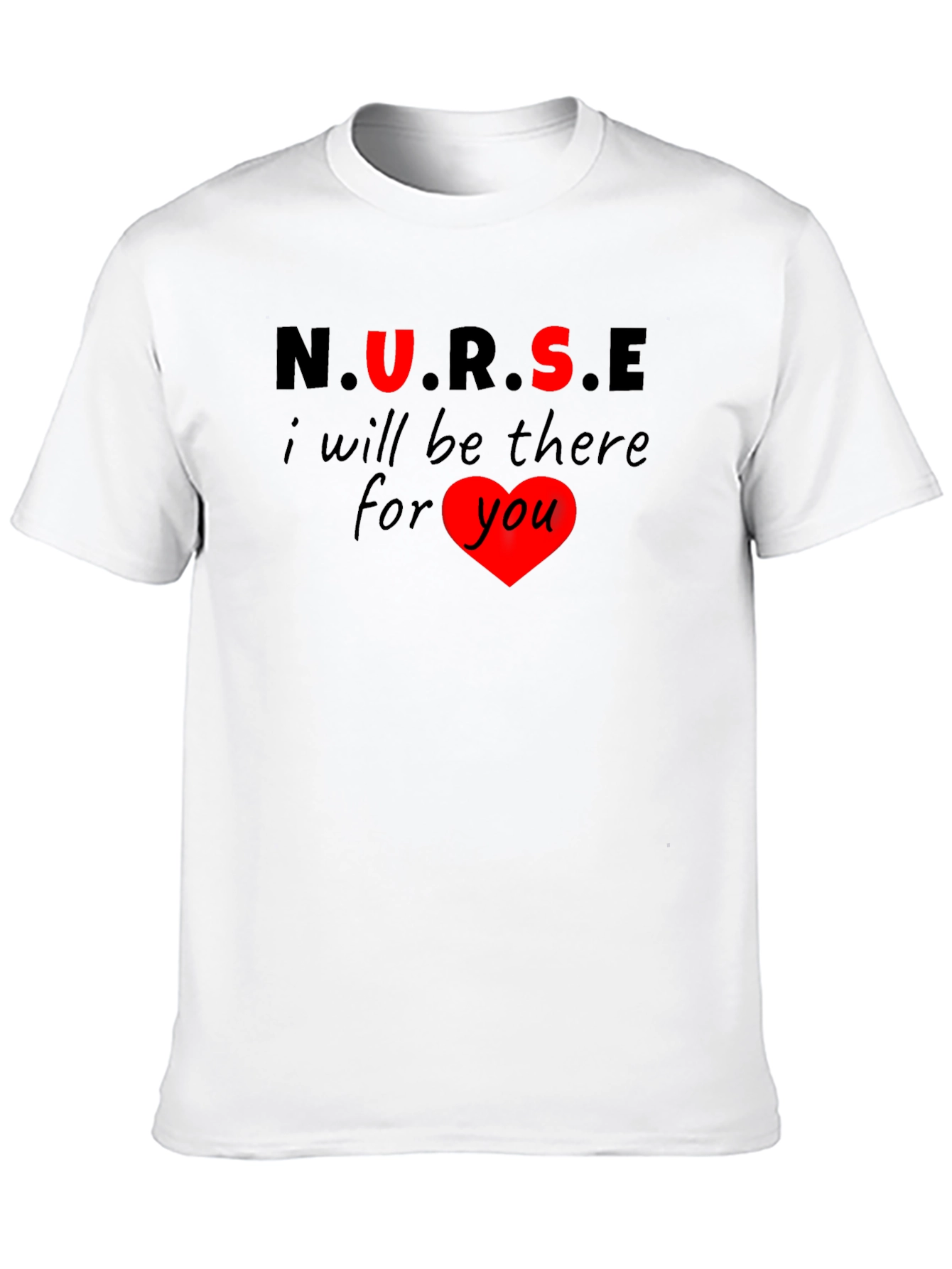 Black Nurse Heartbeat T-Shirt - I Will Be There For You view 10