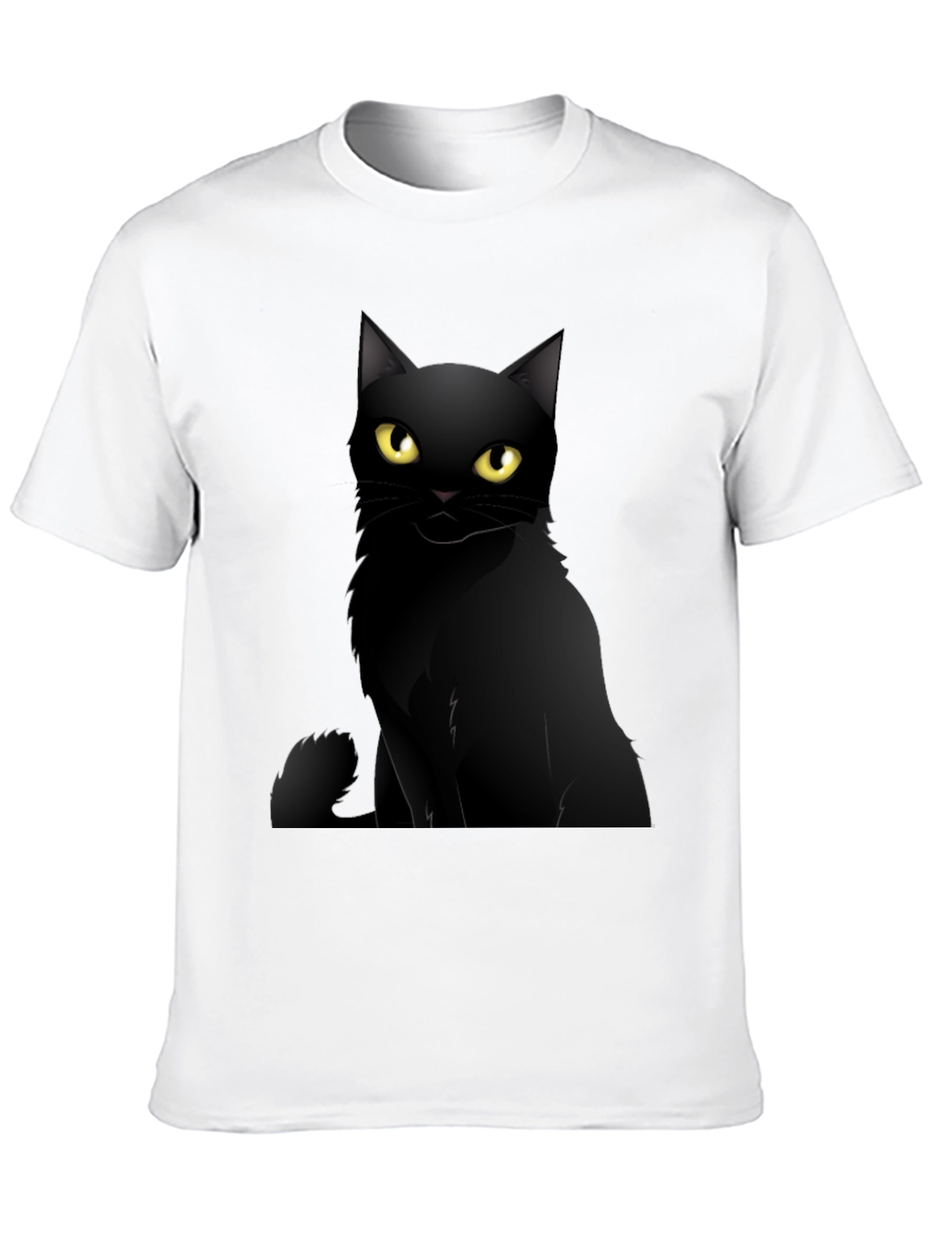 Black Black Cat Graphic Tee - Men's Casual T-Shirt view 10