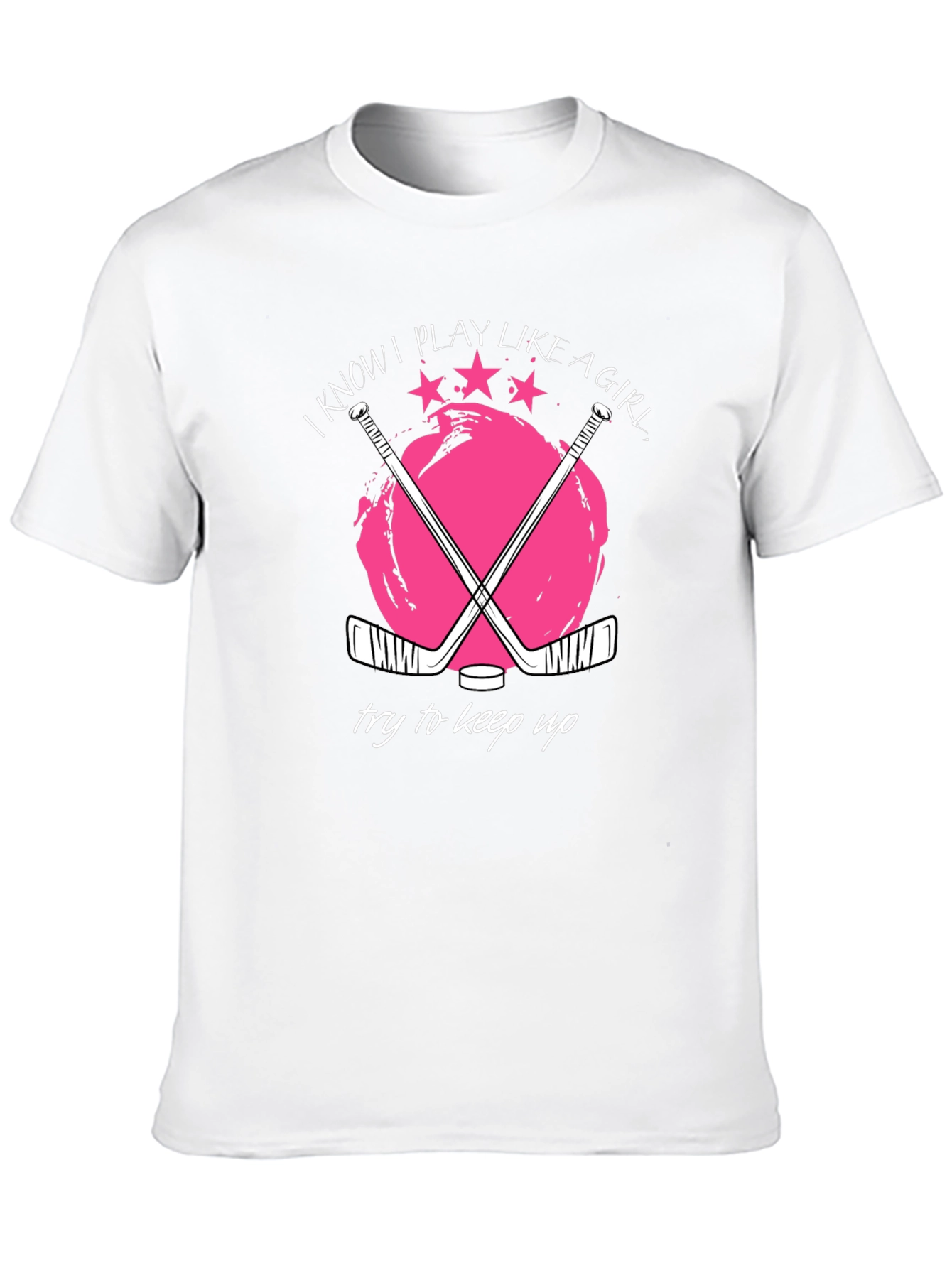 Black I Know I Play Like a Girl Hockey Graphic T-Shirt view 10