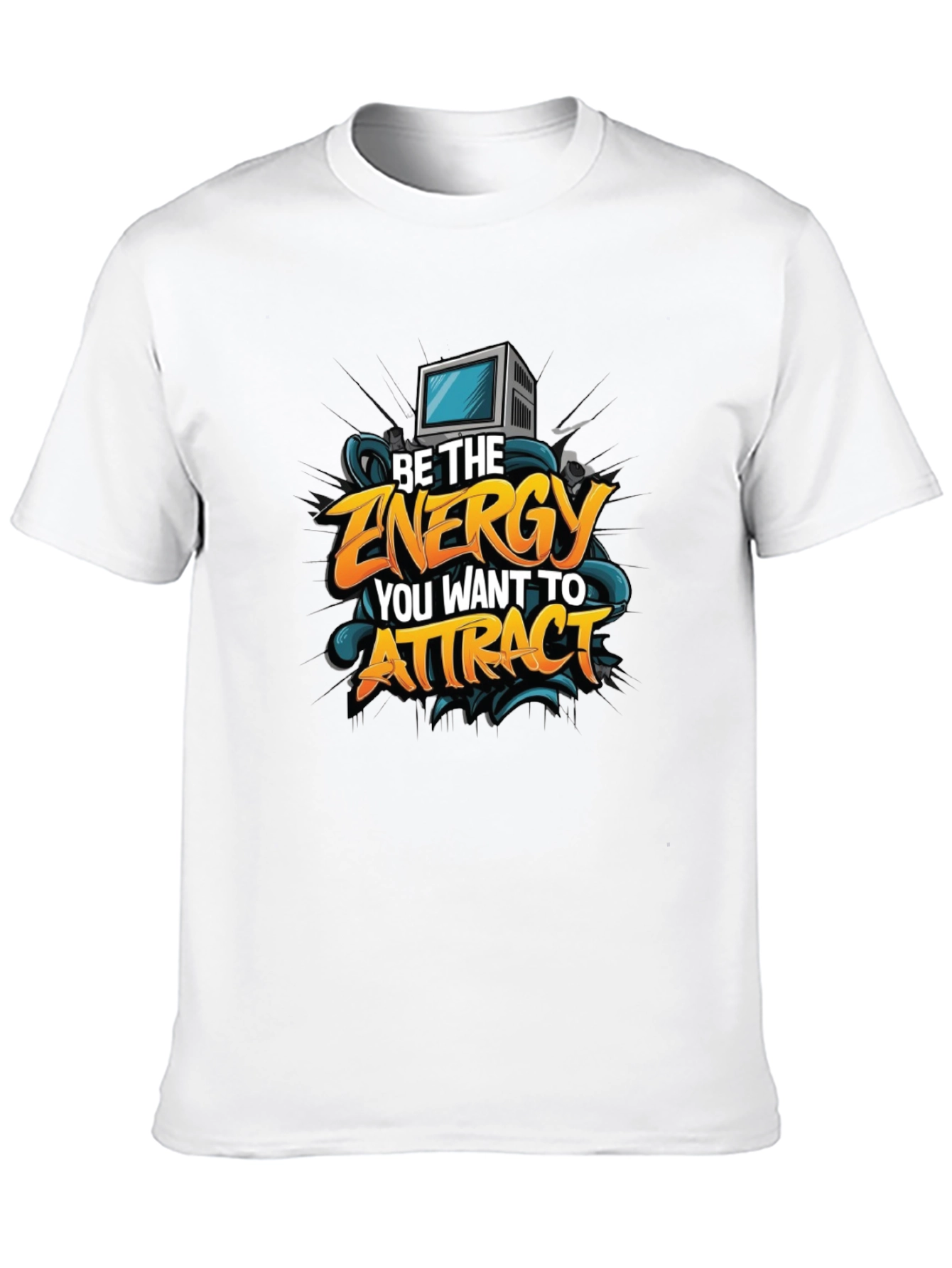 Black Motivational Graphic Tee - "Be The Energy" view 10