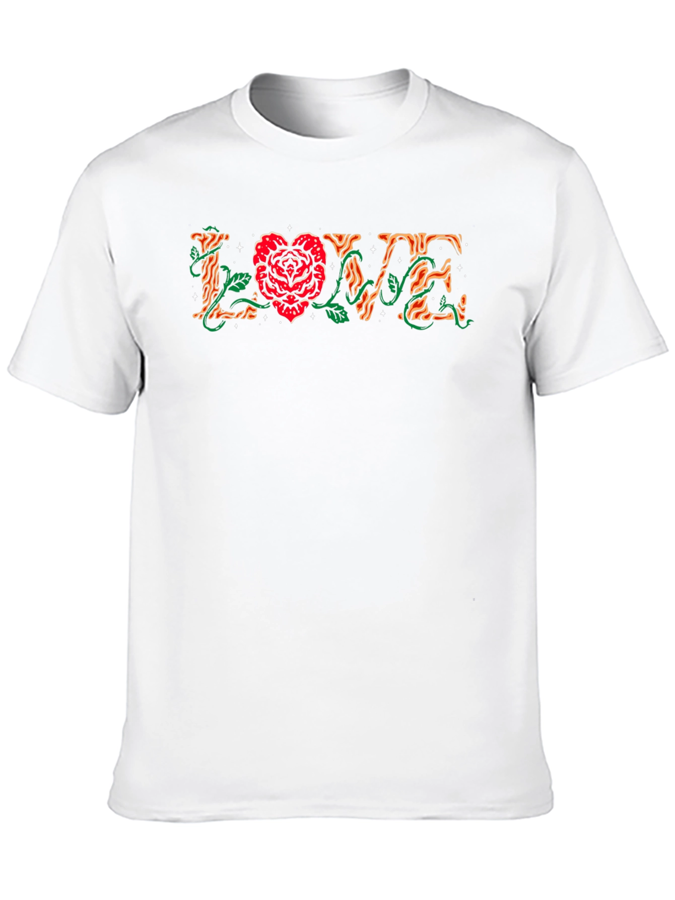 Black Love Rose Graphic Black Tee view 10