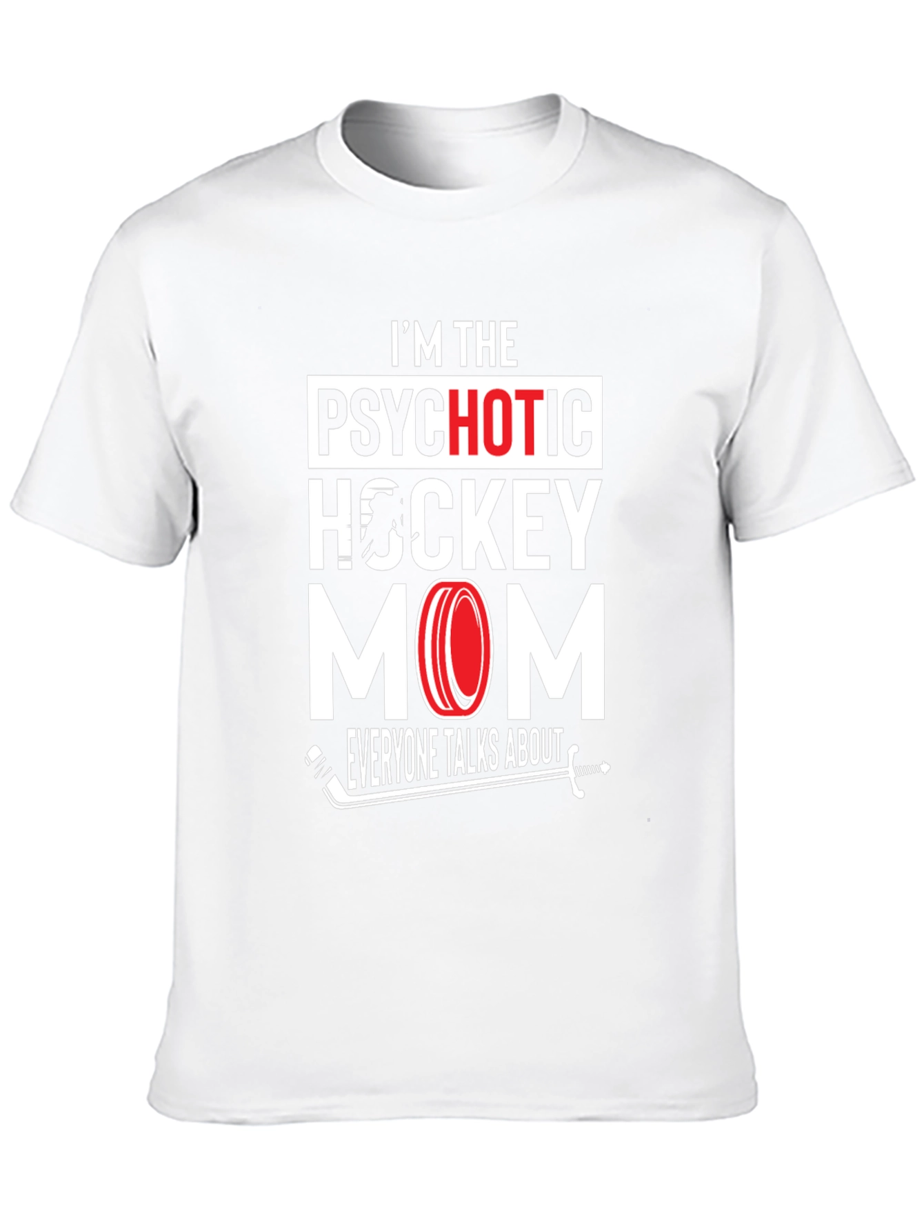 Black Psychotic Hockey Mom T-Shirt - Black view 10