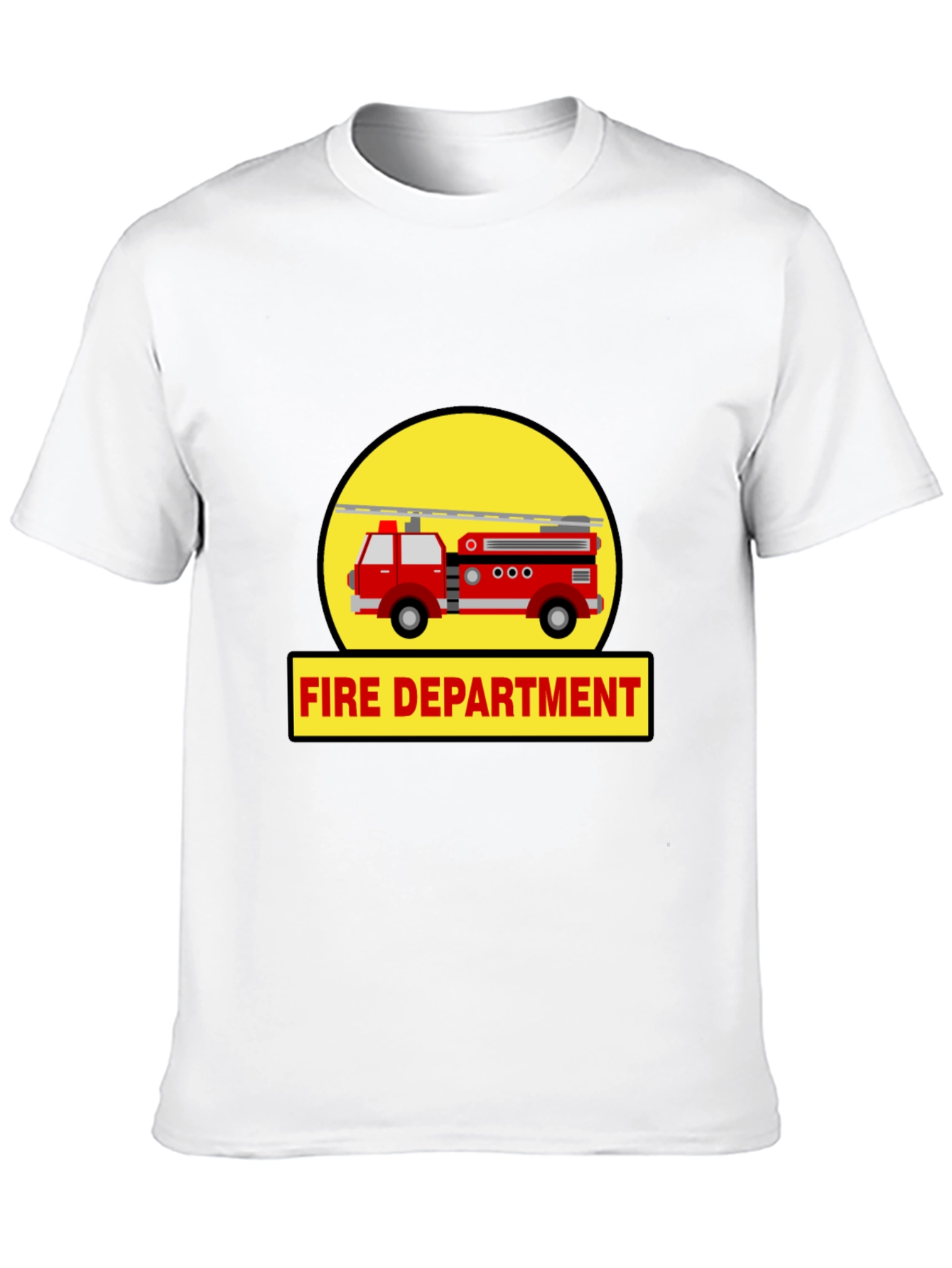 Black Fire Department Truck Graphic Tee view 10
