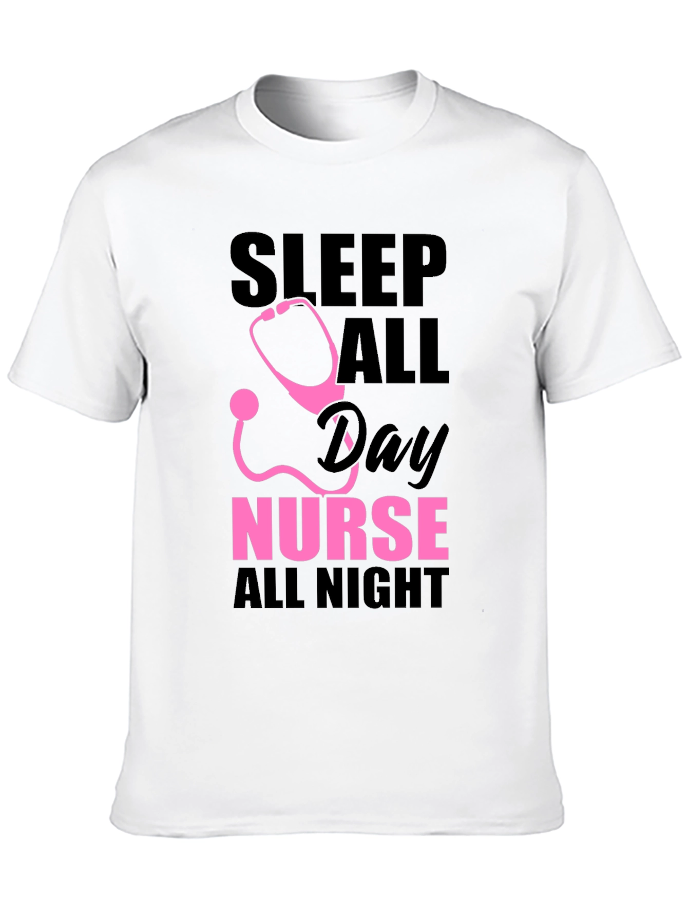 Black Nurse Sleep All Day T-Shirt view 10