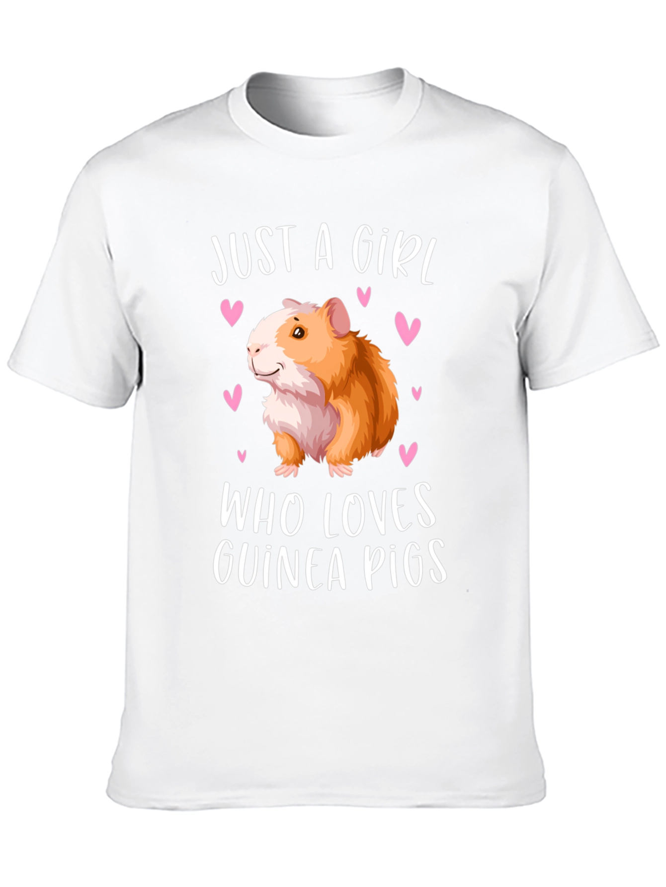 Black Just a Girl Who Loves Guinea Pigs T-Shirt view 10