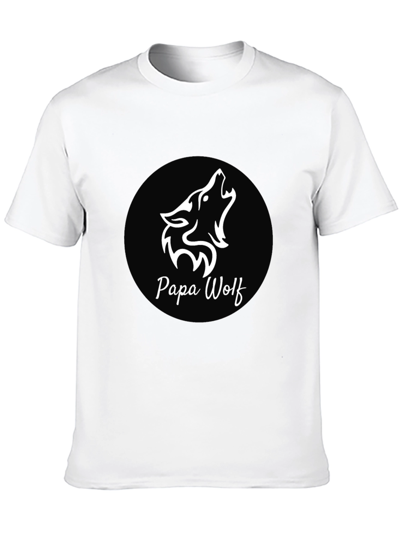 Black Papa Wolf Black T-Shirt - Graphic Design view 10