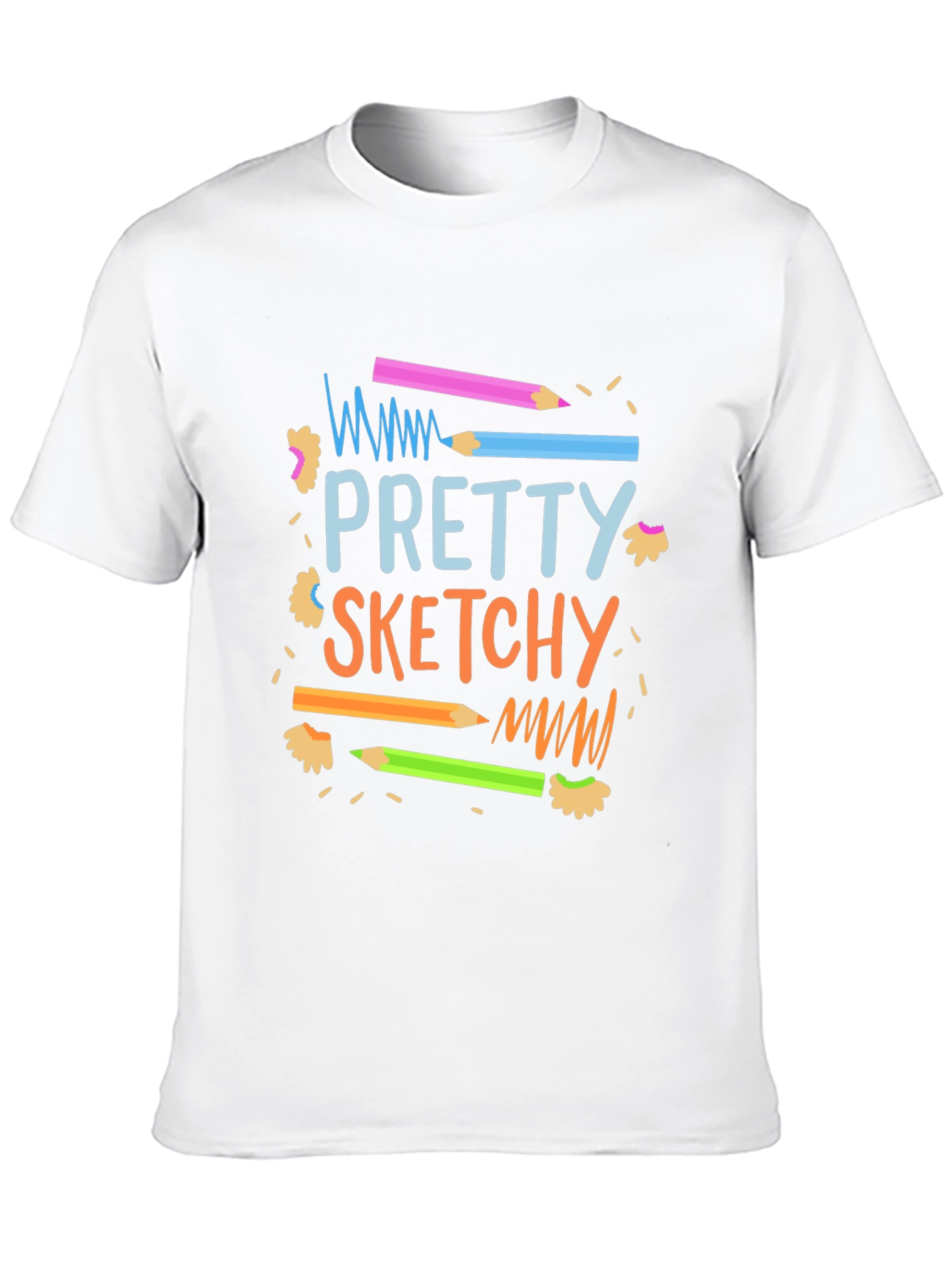 Black Pretty Sketchy Graphic T-Shirt - Unisex view 10