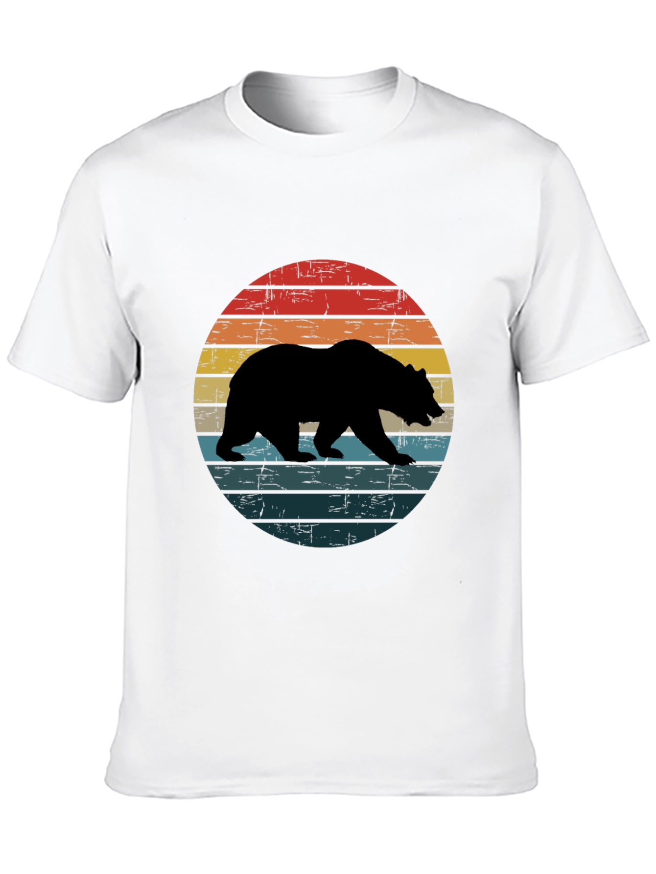 Black Retro Bear Silhouette T-Shirt - Black view 10