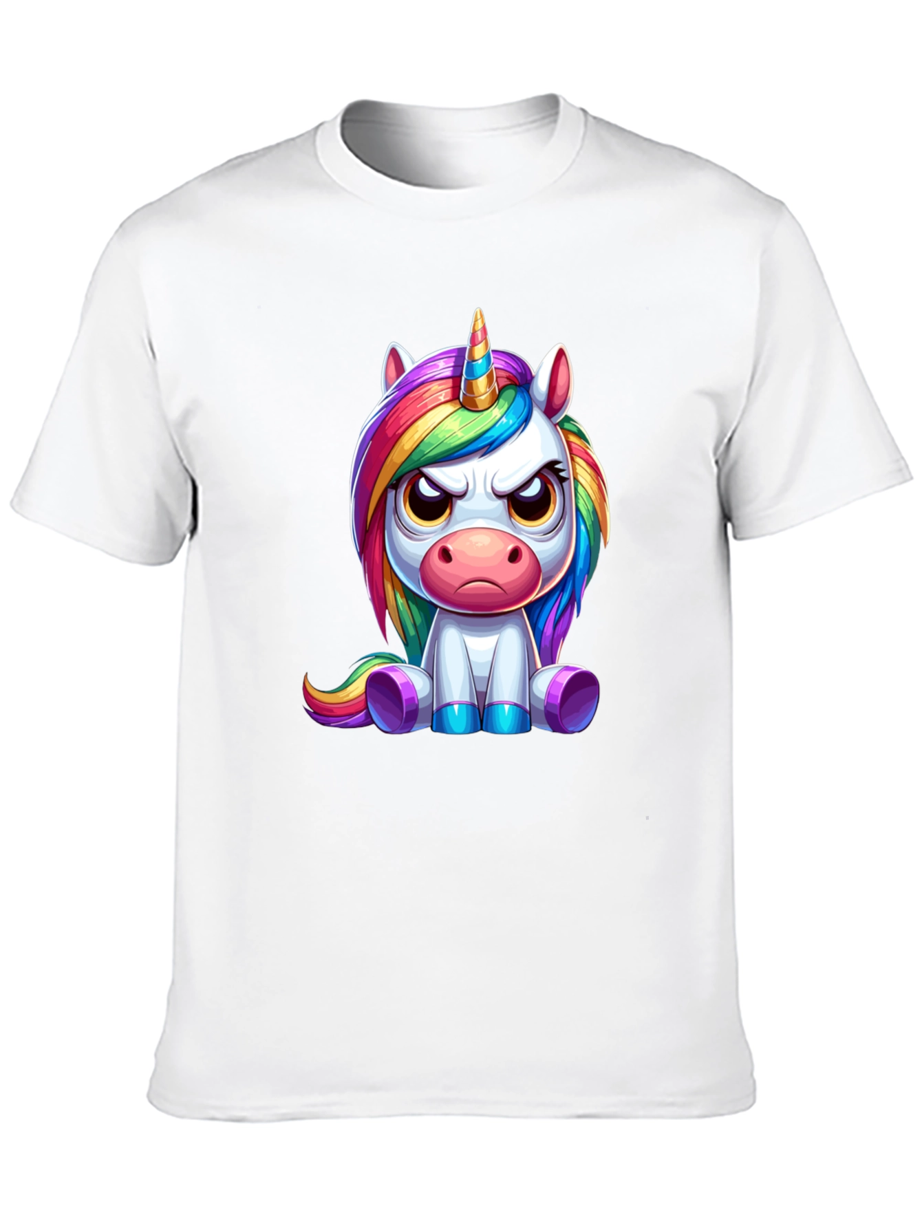 Black Grumpy Unicorn Graphic Tee - Black view 10