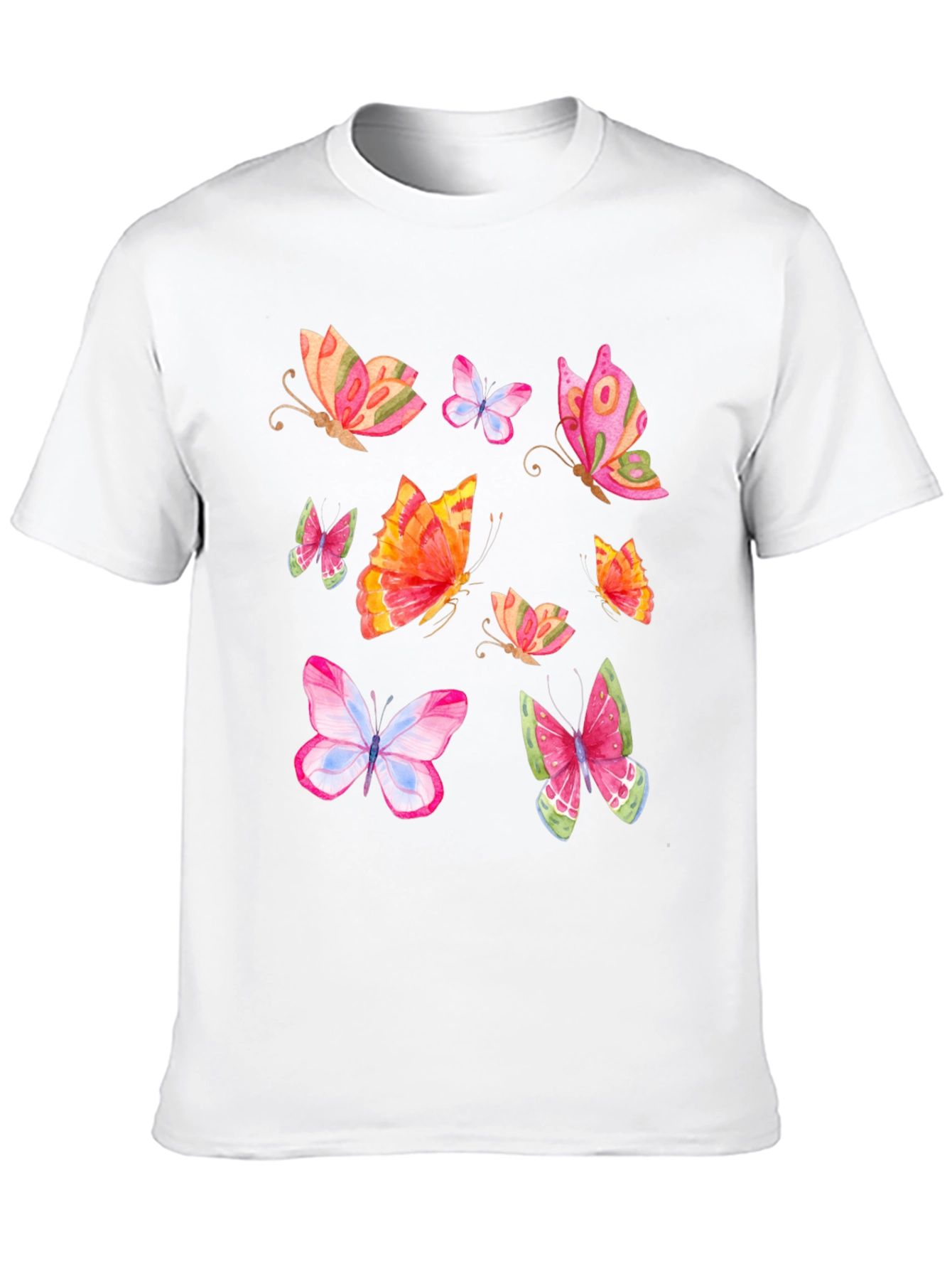 Black Butterfly Print Black T-Shirt view 10