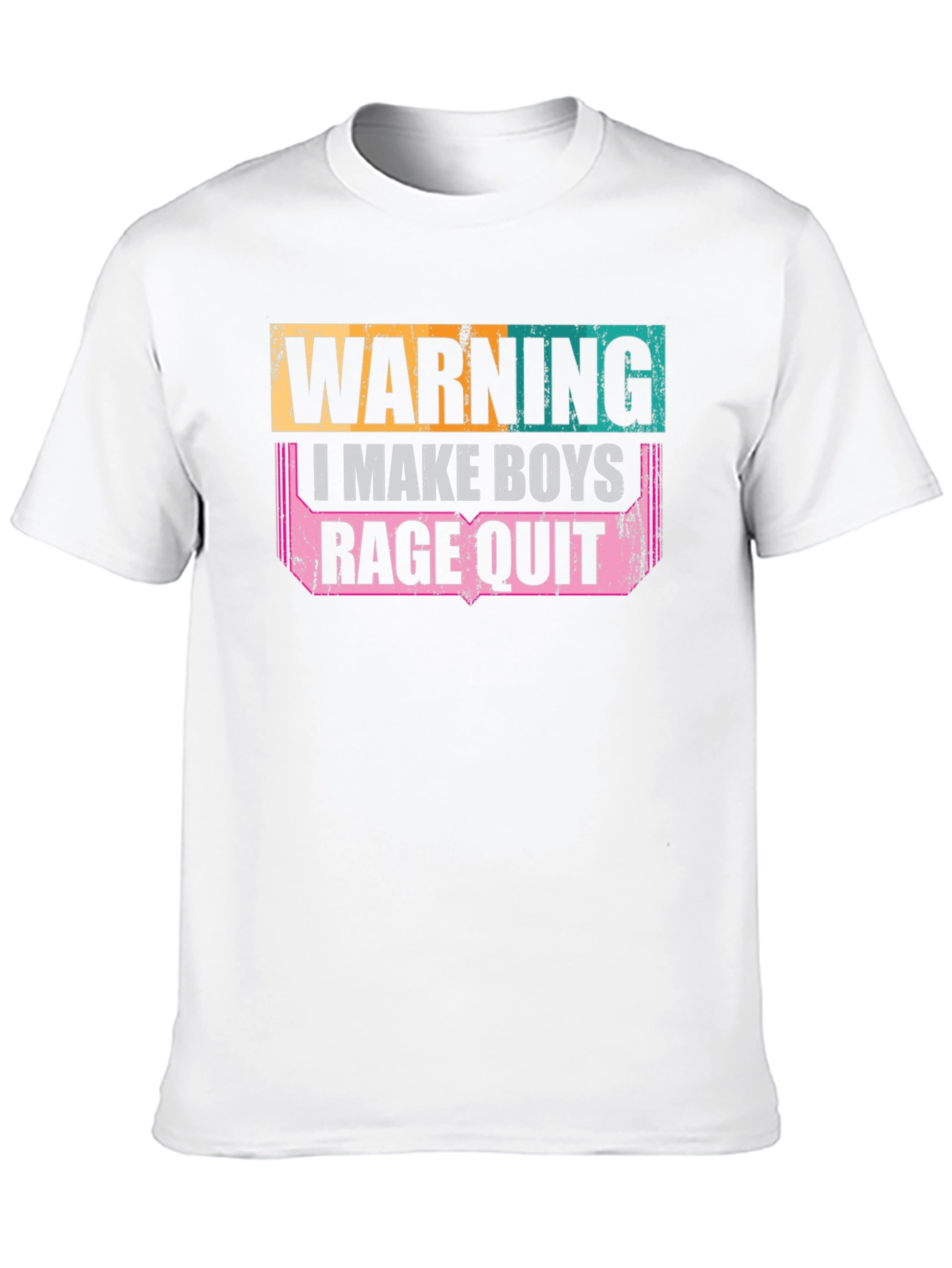 Black Warning: I Make Boys Rage Quit Graphic Tee view 10