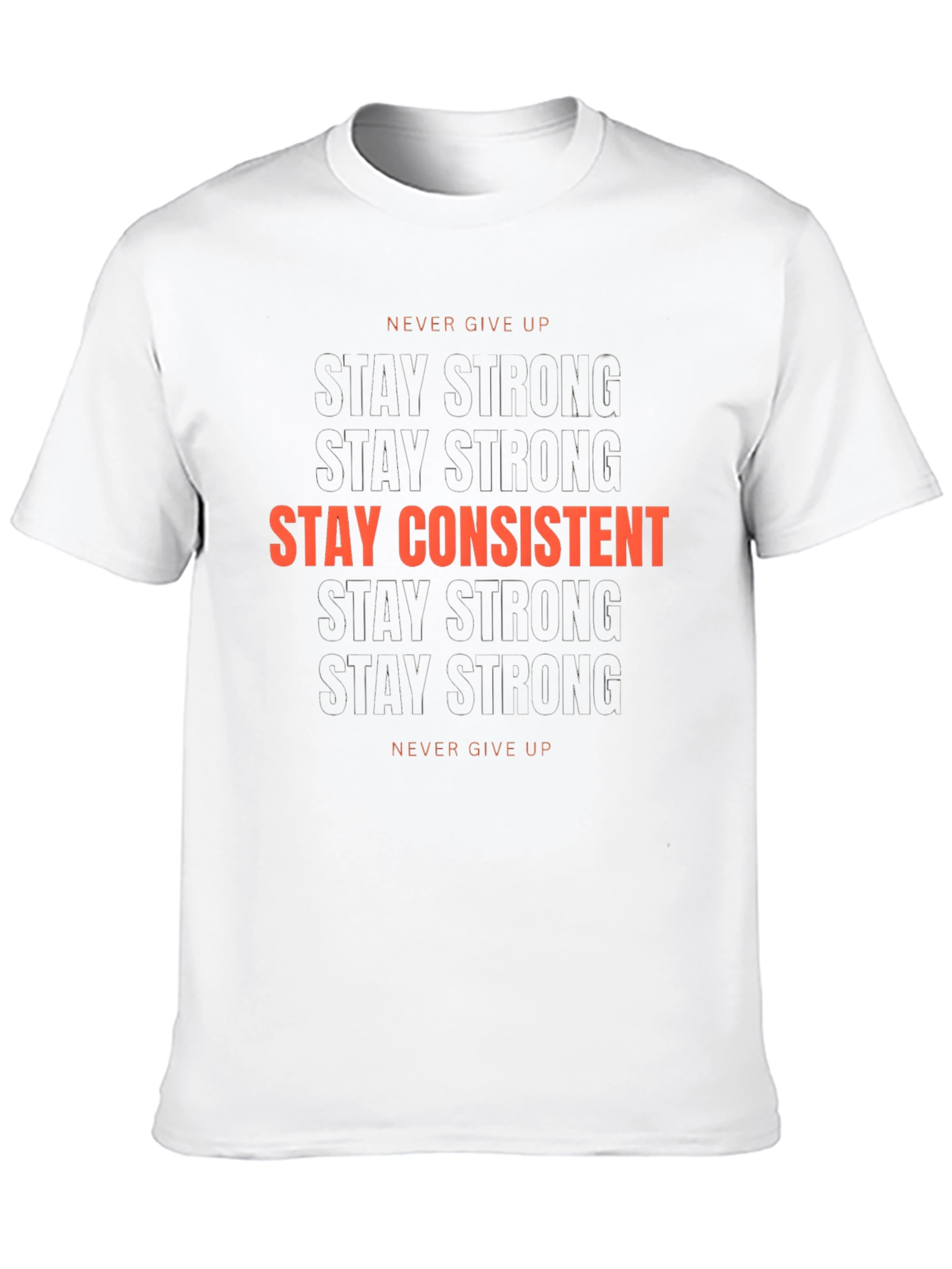 Black Stay Strong, Stay Consistent Graphic T-Shirt view 10