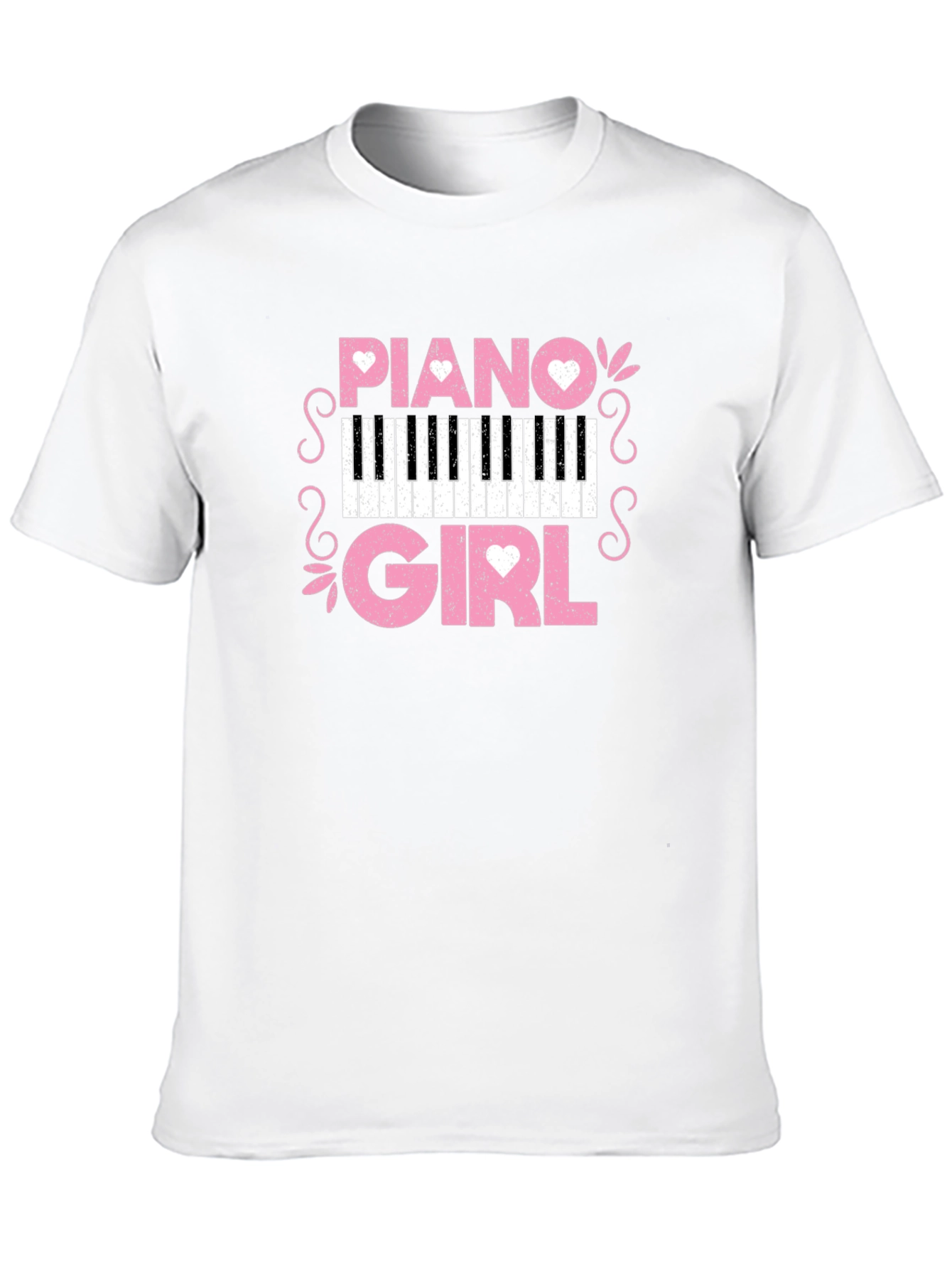 Black Piano Girl Graphic Tee - Music Lover T-Shirt view 10