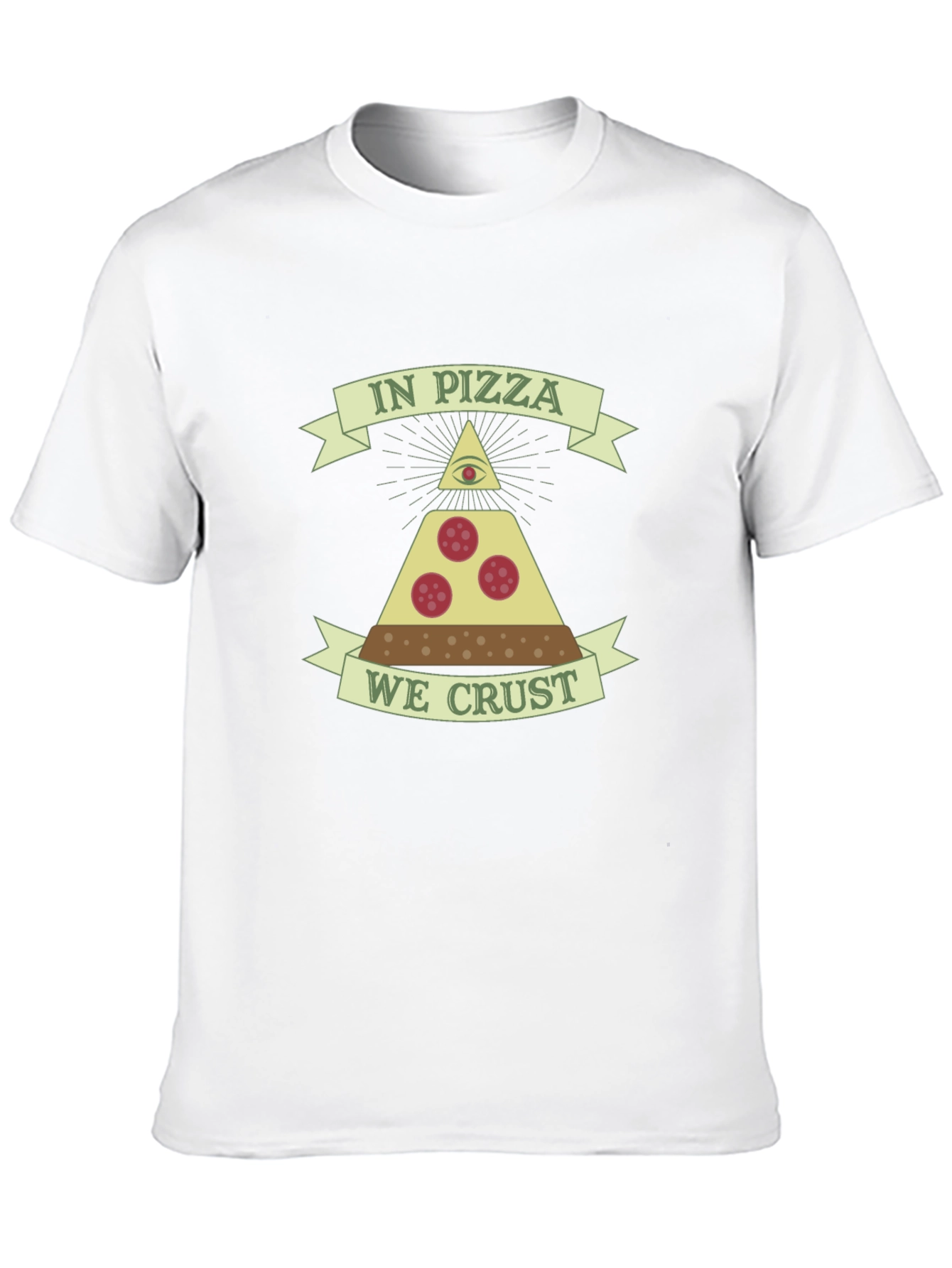 Black In Pizza We Crust Funny Graphic T-Shirt view 10