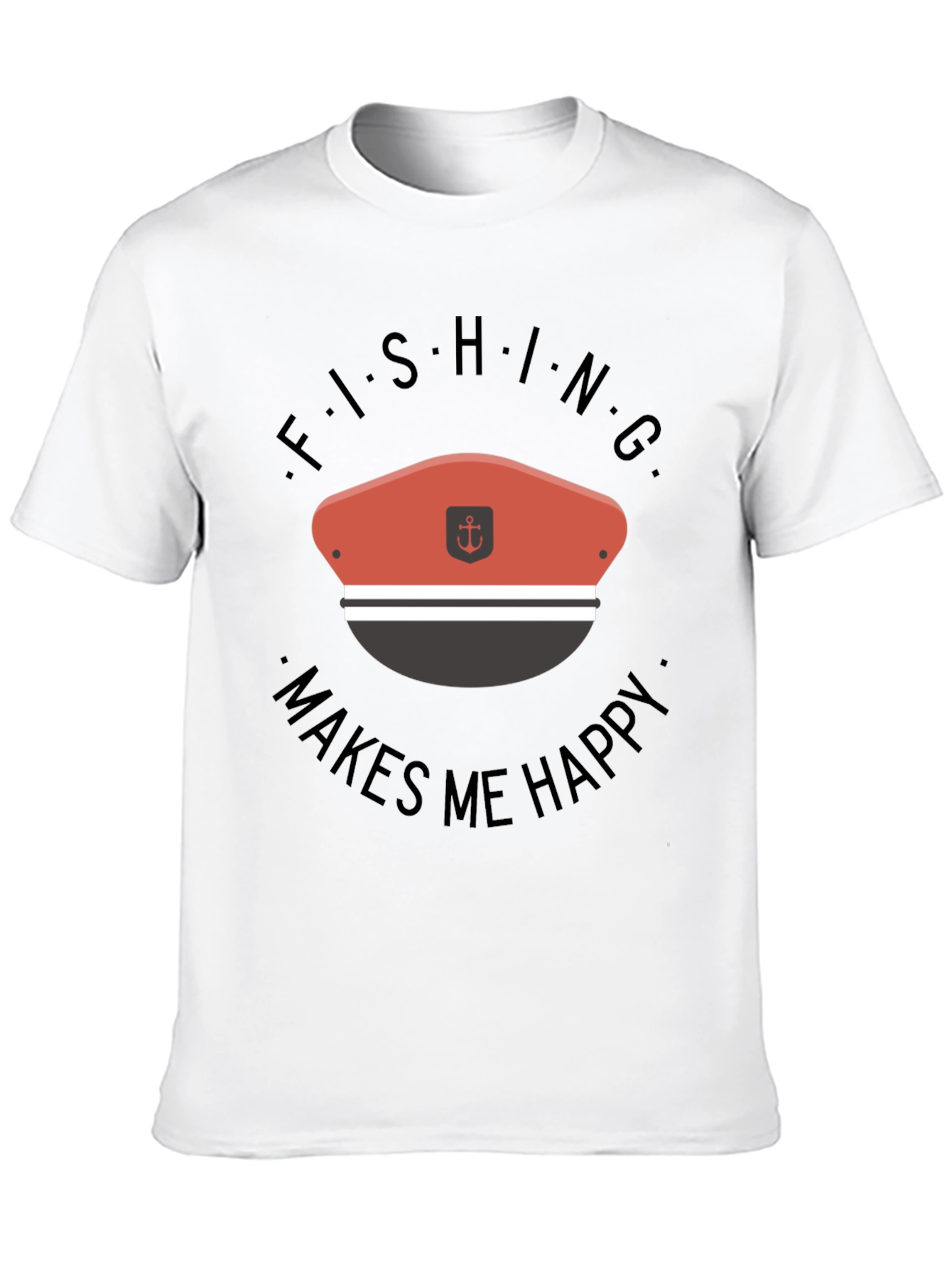 Black Fishing Makes Me Happy T-Shirt view 10